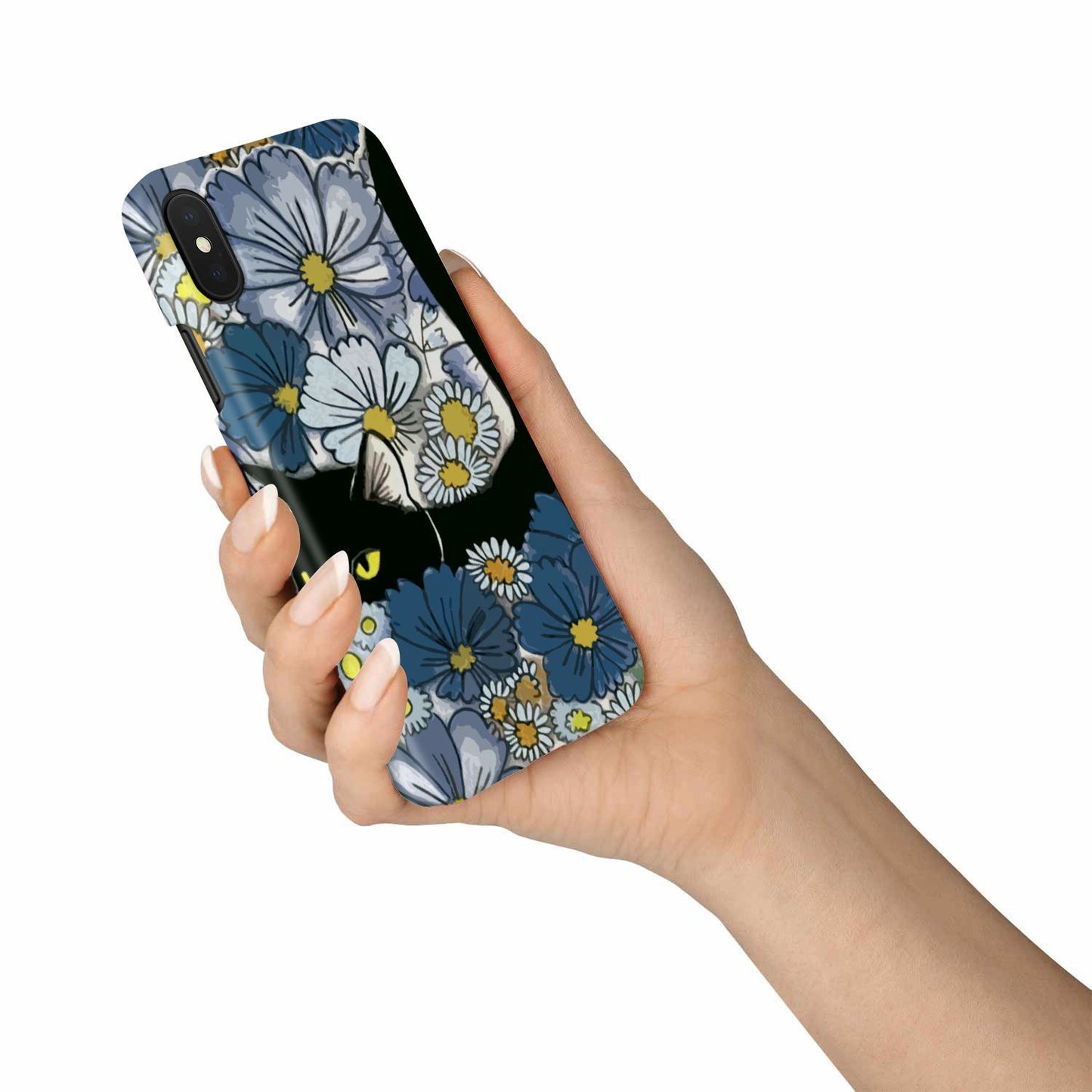 Black Cat And Flowers New Phone Case