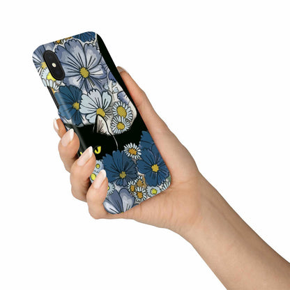 Black Cat And Flowers New Phone Case