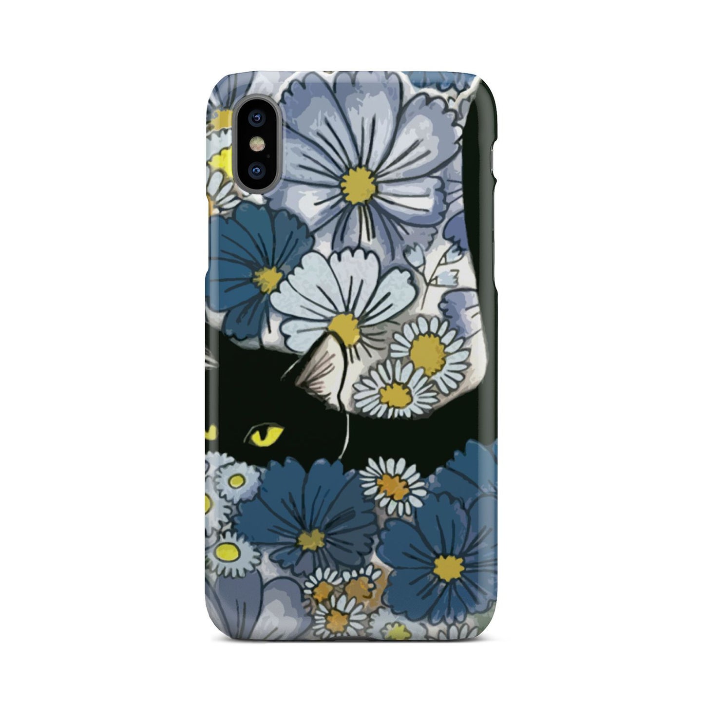 Black Cat And Flowers New Phone Case iPhone Xs