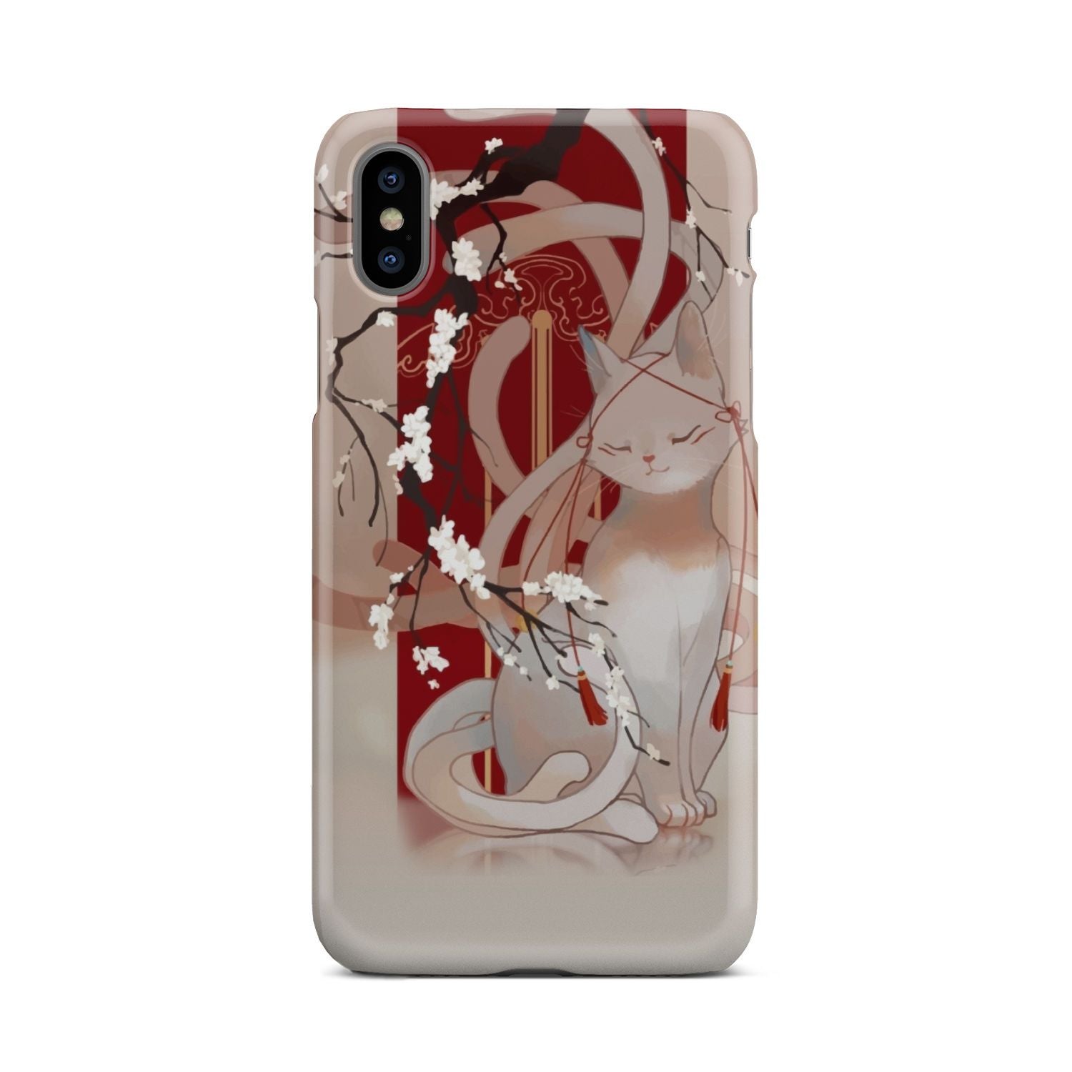 White Cat Phone Case iPhone Xs