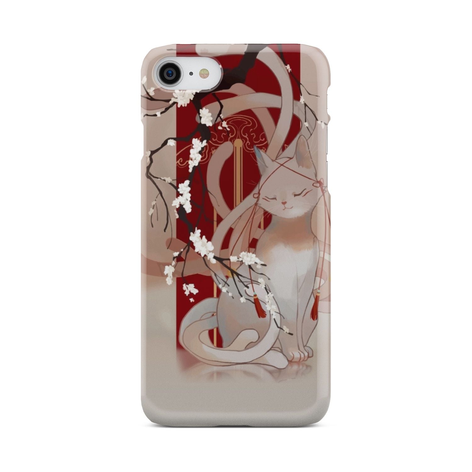 White Cat Phone Case iPhone 8
