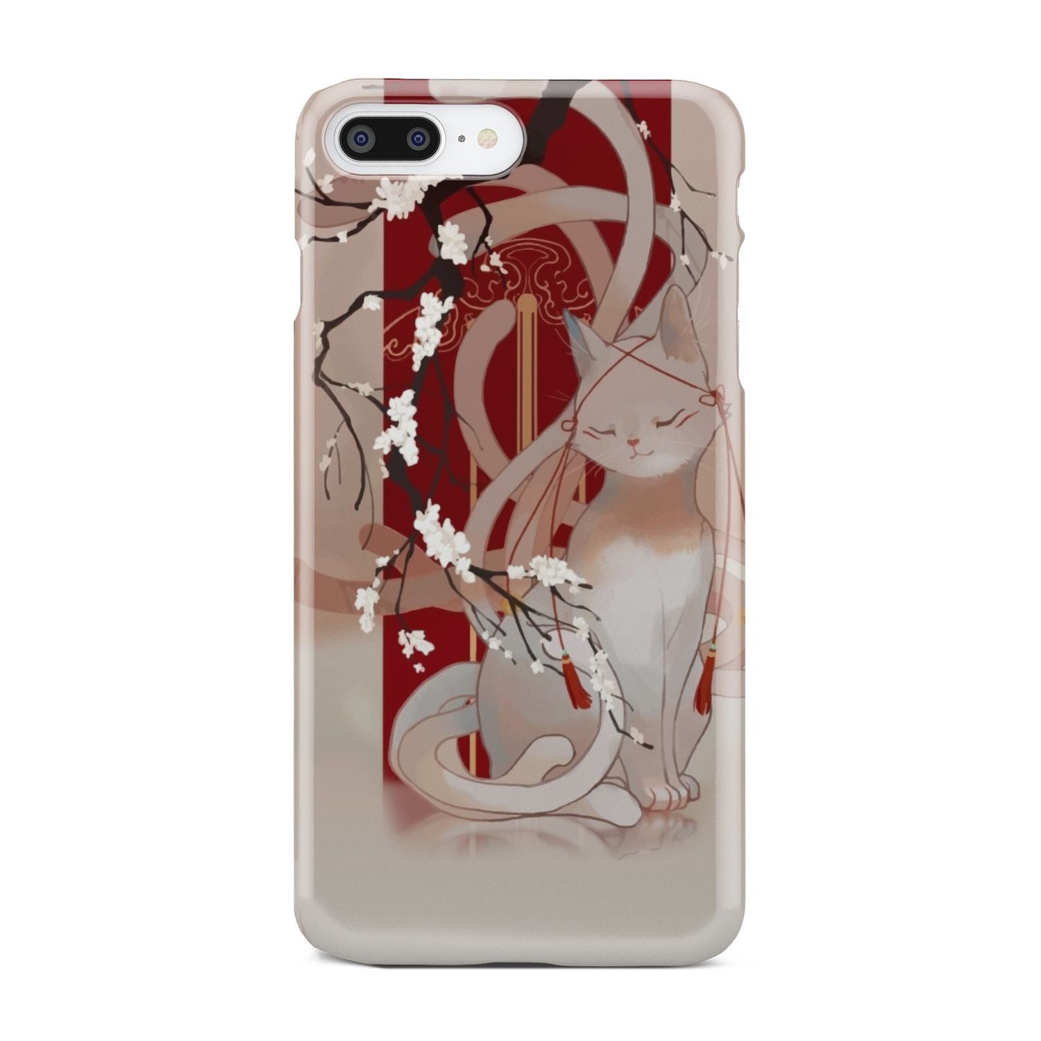 White Cat Phone Case iPhone 8 Plus