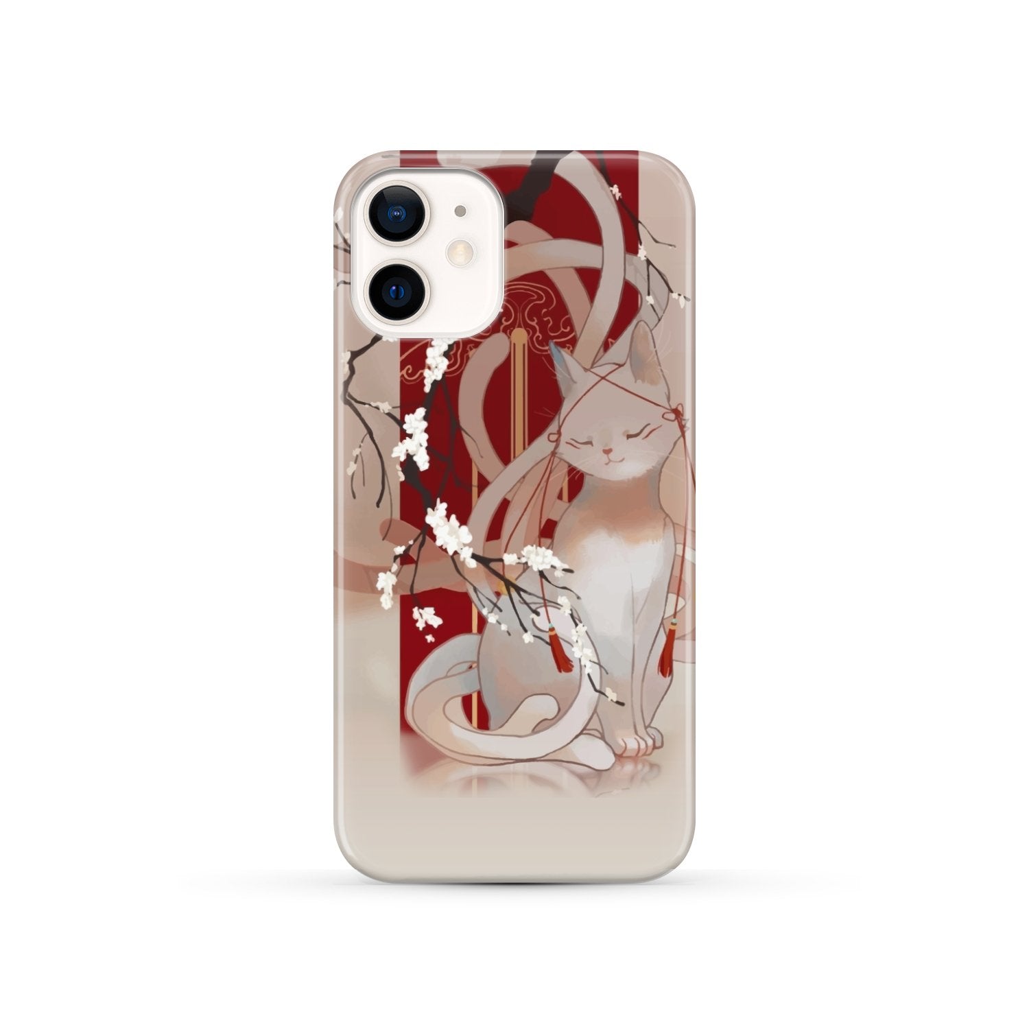 White Cat Phone Case iPhone 12