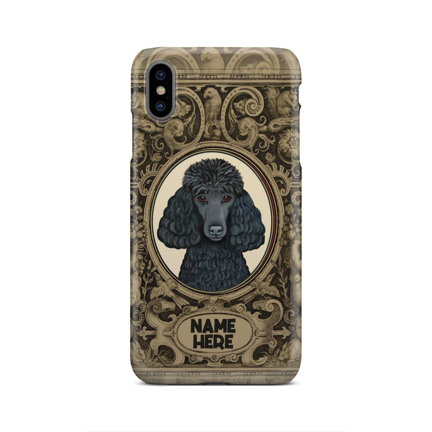 Adorable Poodle Custom Name Phone Case iPhone Xs Max
