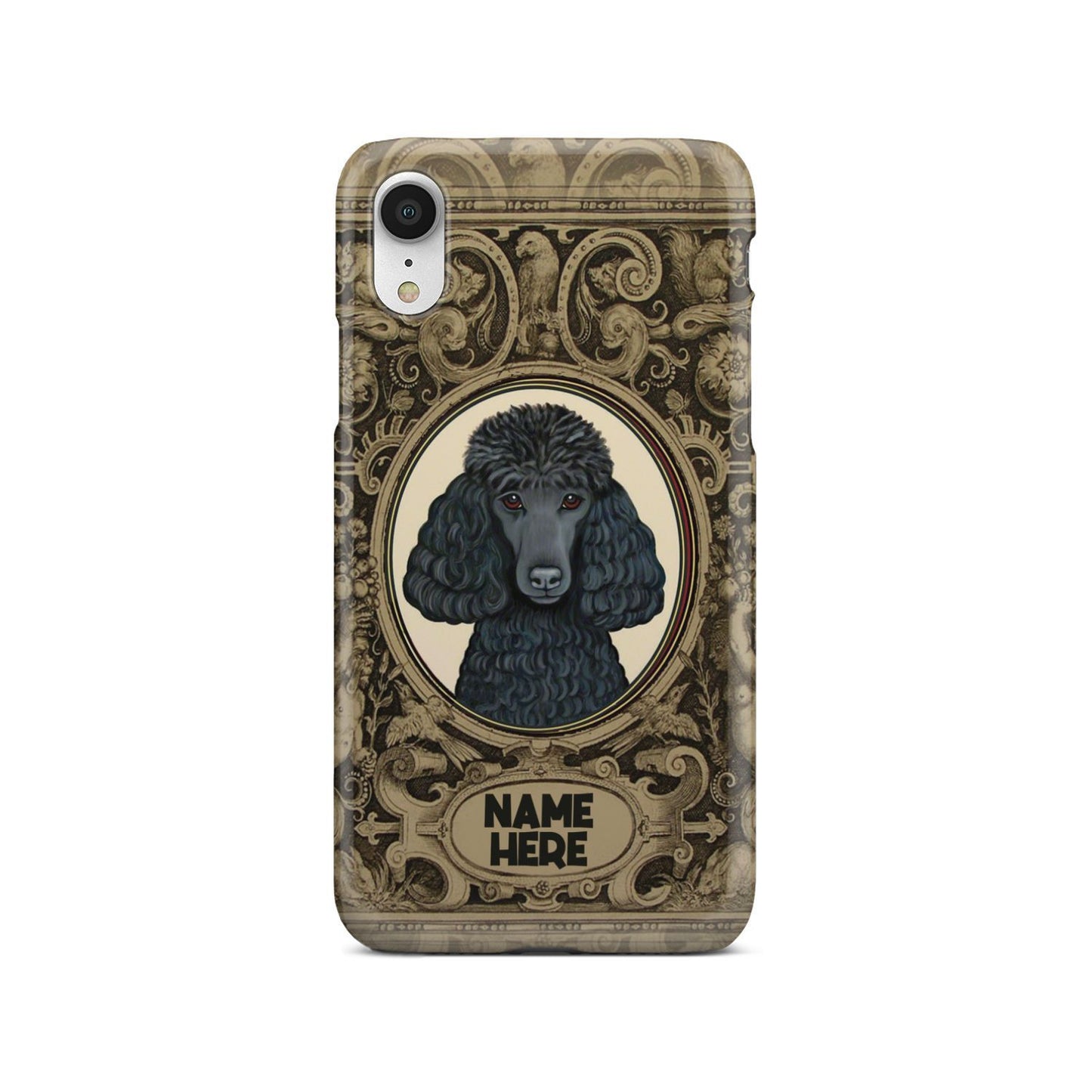 Adorable Poodle Custom Name Phone Case iPhone Xr