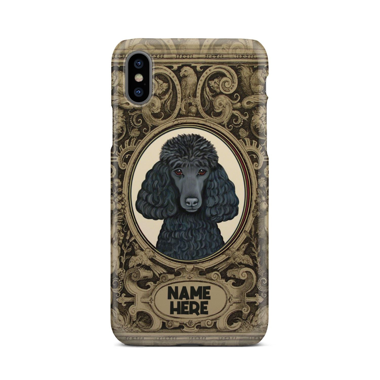 Adorable Poodle Custom Name Phone Case iPhone X