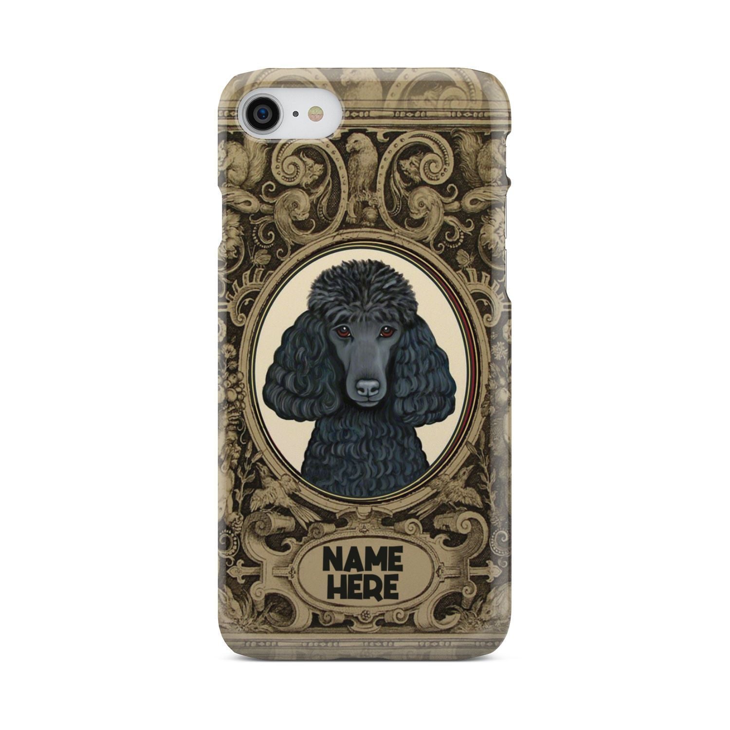 Adorable Poodle Custom Name Phone Case iPhone 8