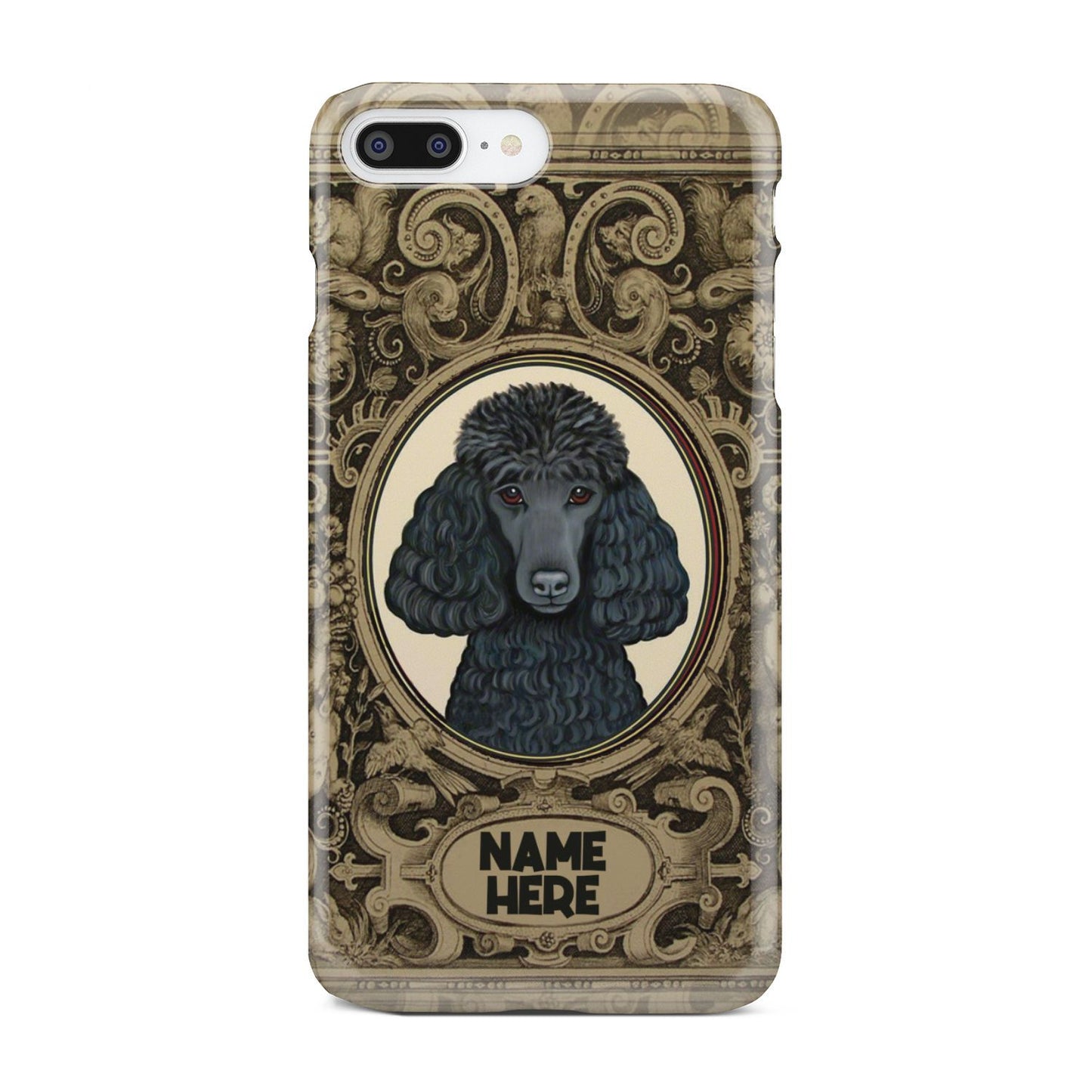 Adorable Poodle Custom Name Phone Case iPhone 7 Plus