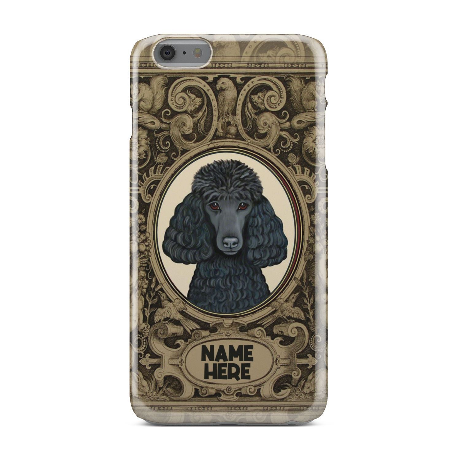 Adorable Poodle Custom Name Phone Case iPhone 6 Plus