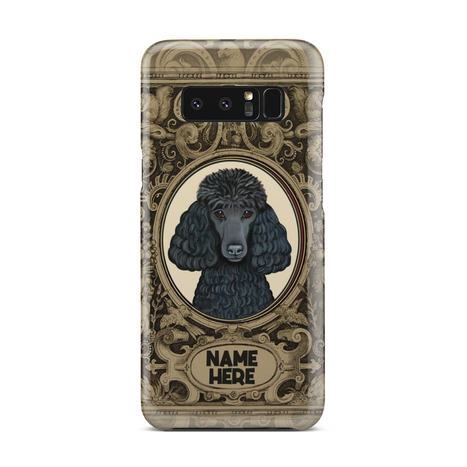 Adorable Poodle Custom Name Phone Case Samsung Galaxy Note 8
