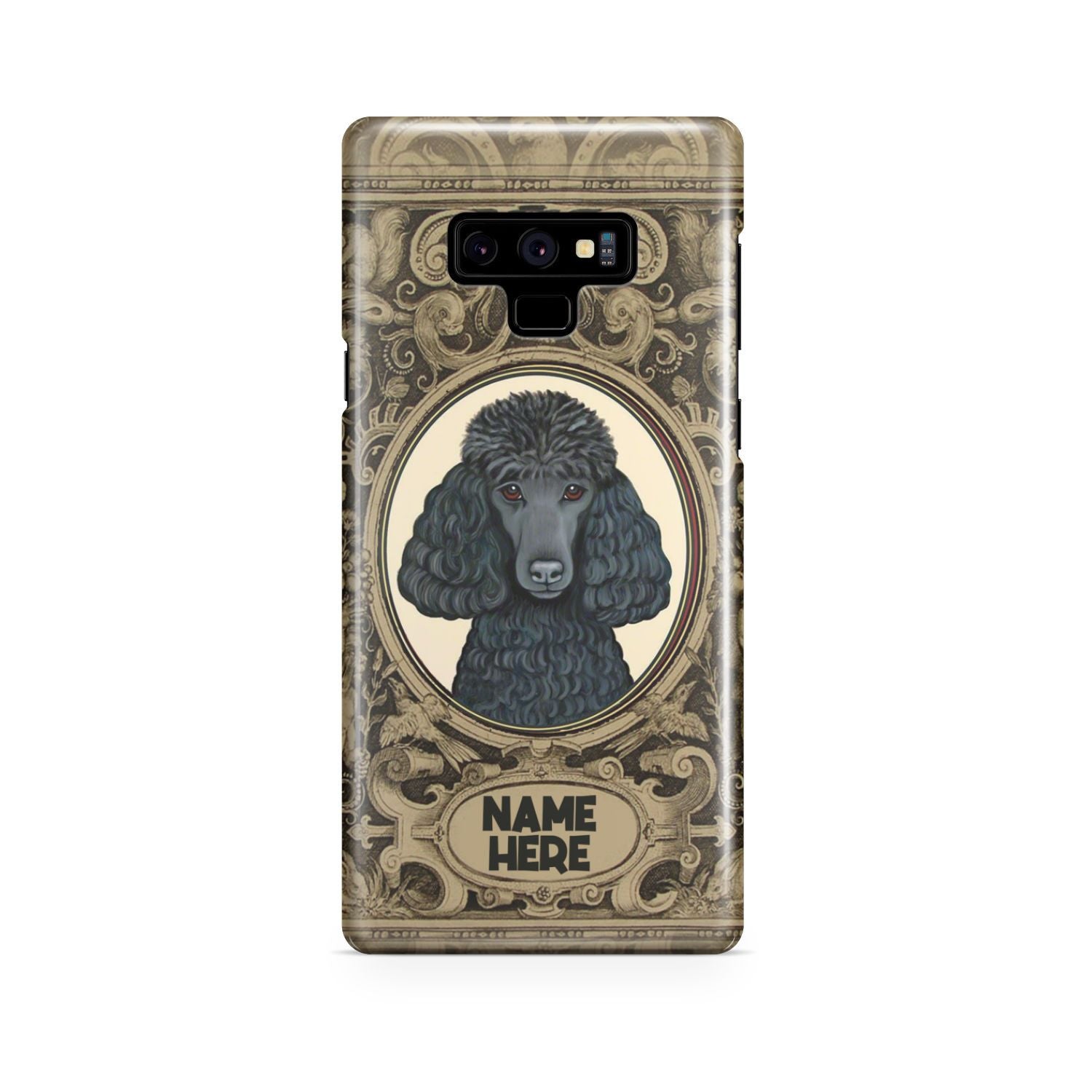 Adorable Poodle Custom Name Phone Case Samsung Galaxy Note 9
