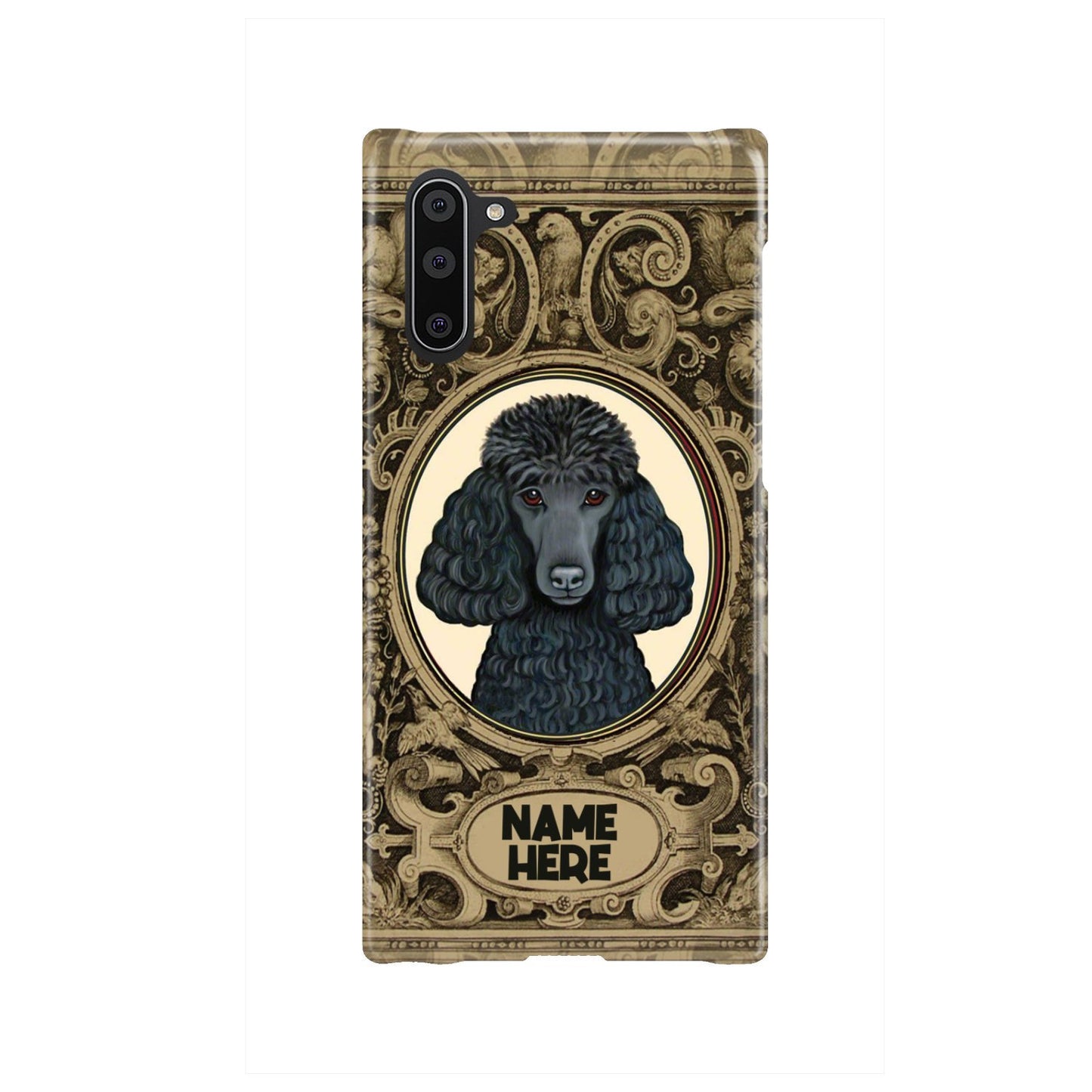 Adorable Poodle Custom Name Phone Case Samsung Galaxy Note 10