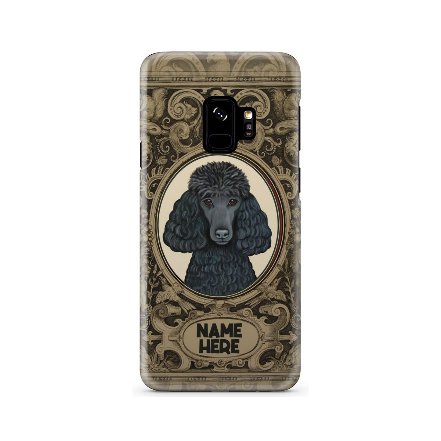 Adorable Poodle Custom Name Phone Case Samsung Galaxy S9