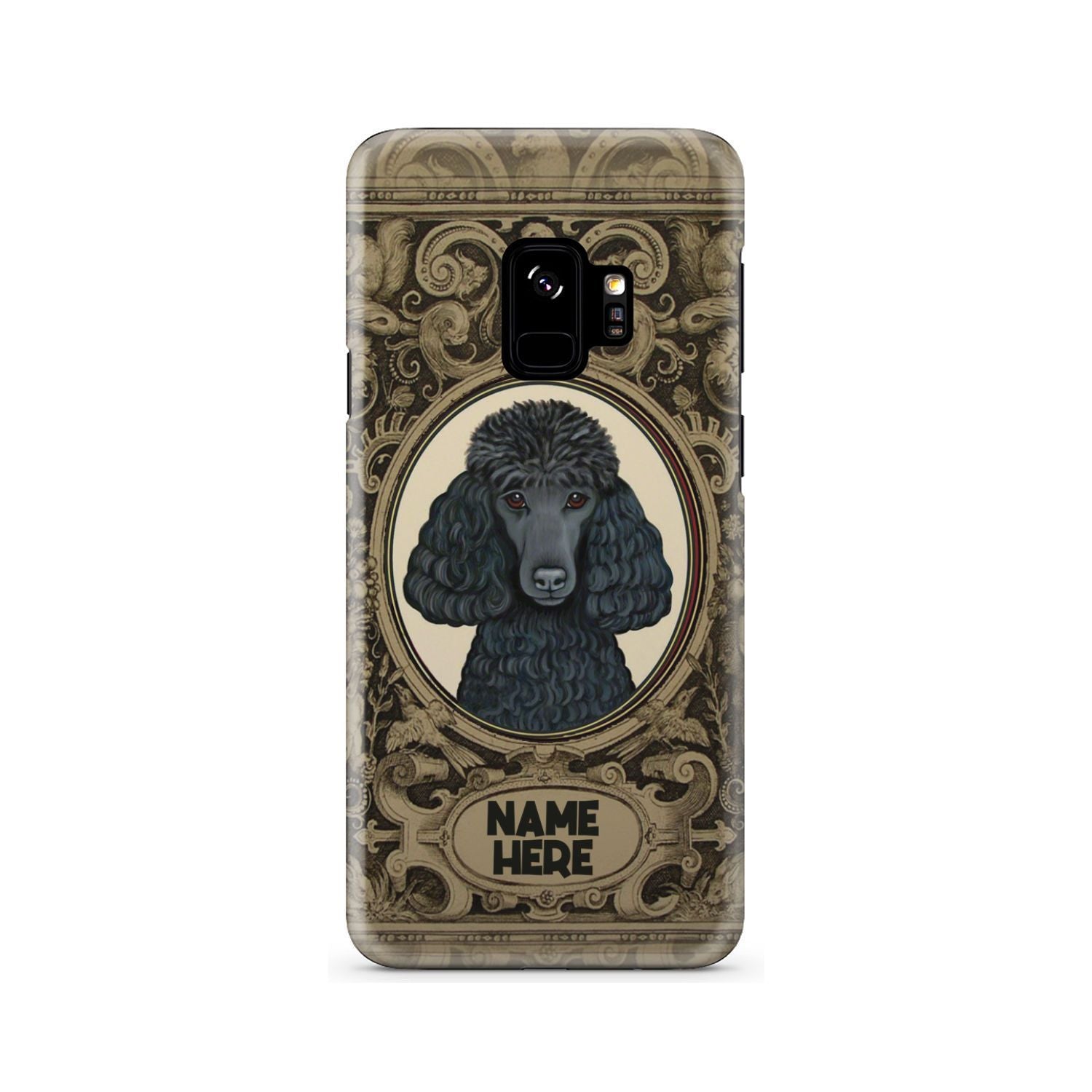 Adorable Poodle Custom Name Phone Case Samsung Galaxy S9