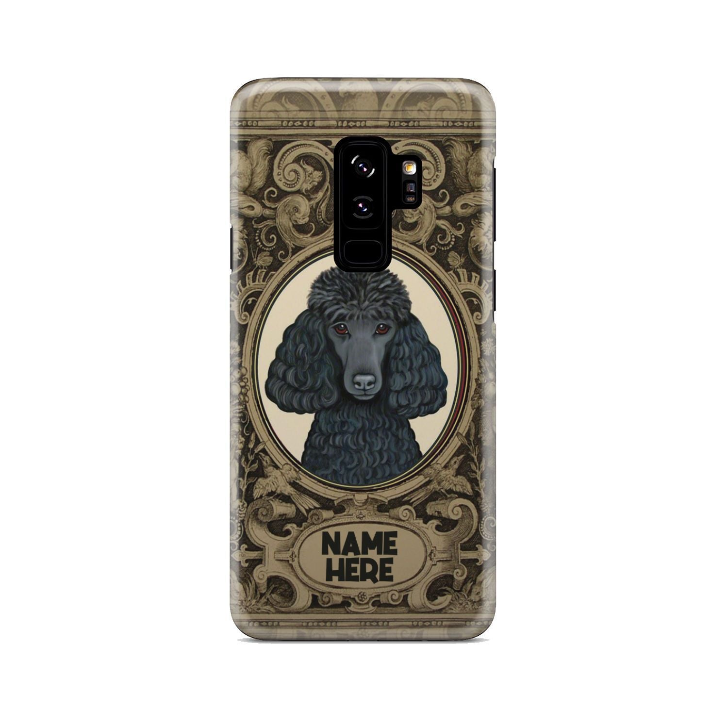 Adorable Poodle Custom Name Phone Case Samsung Galaxy S9 Plus