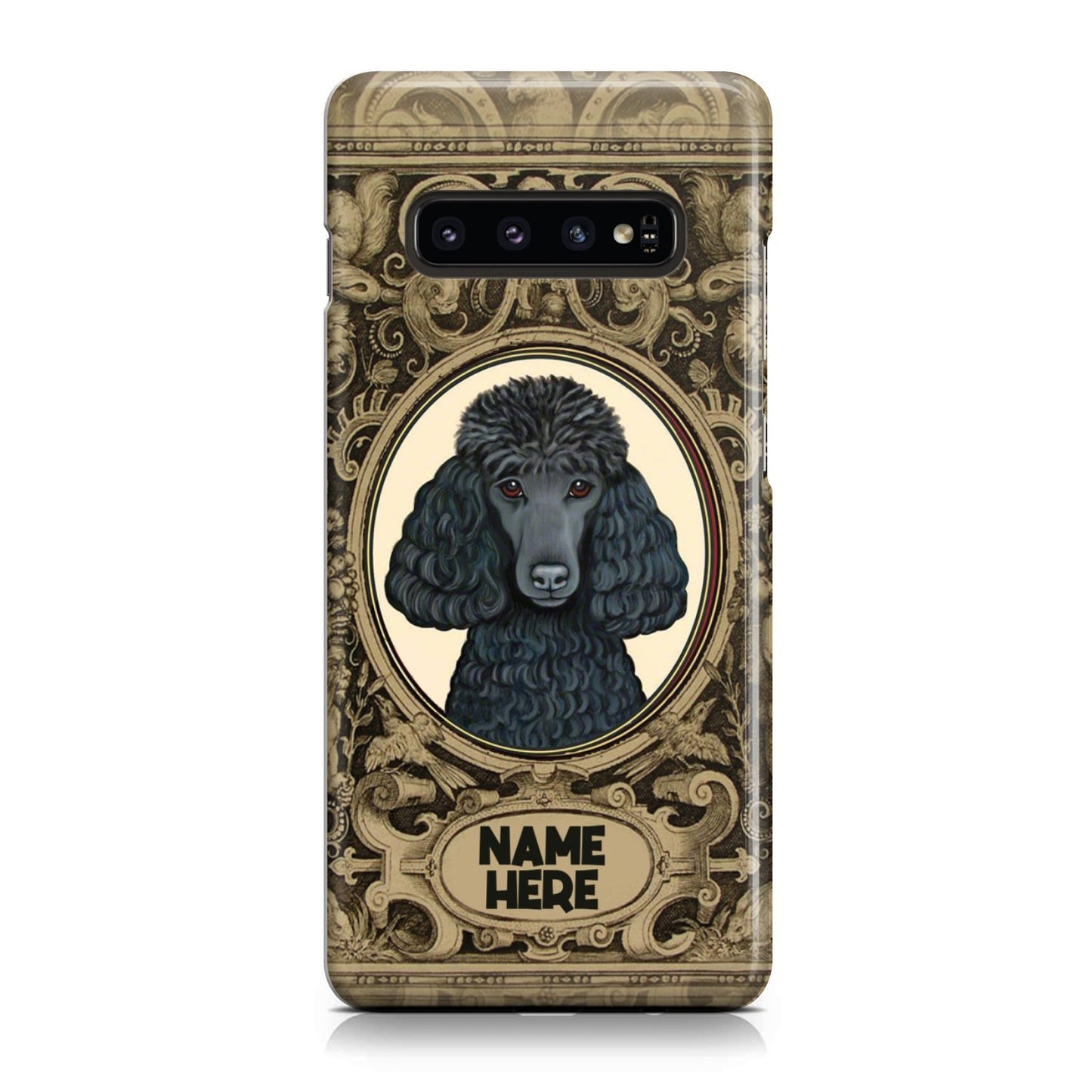 Adorable Poodle Custom Name Phone Case Samsung Galaxy S10