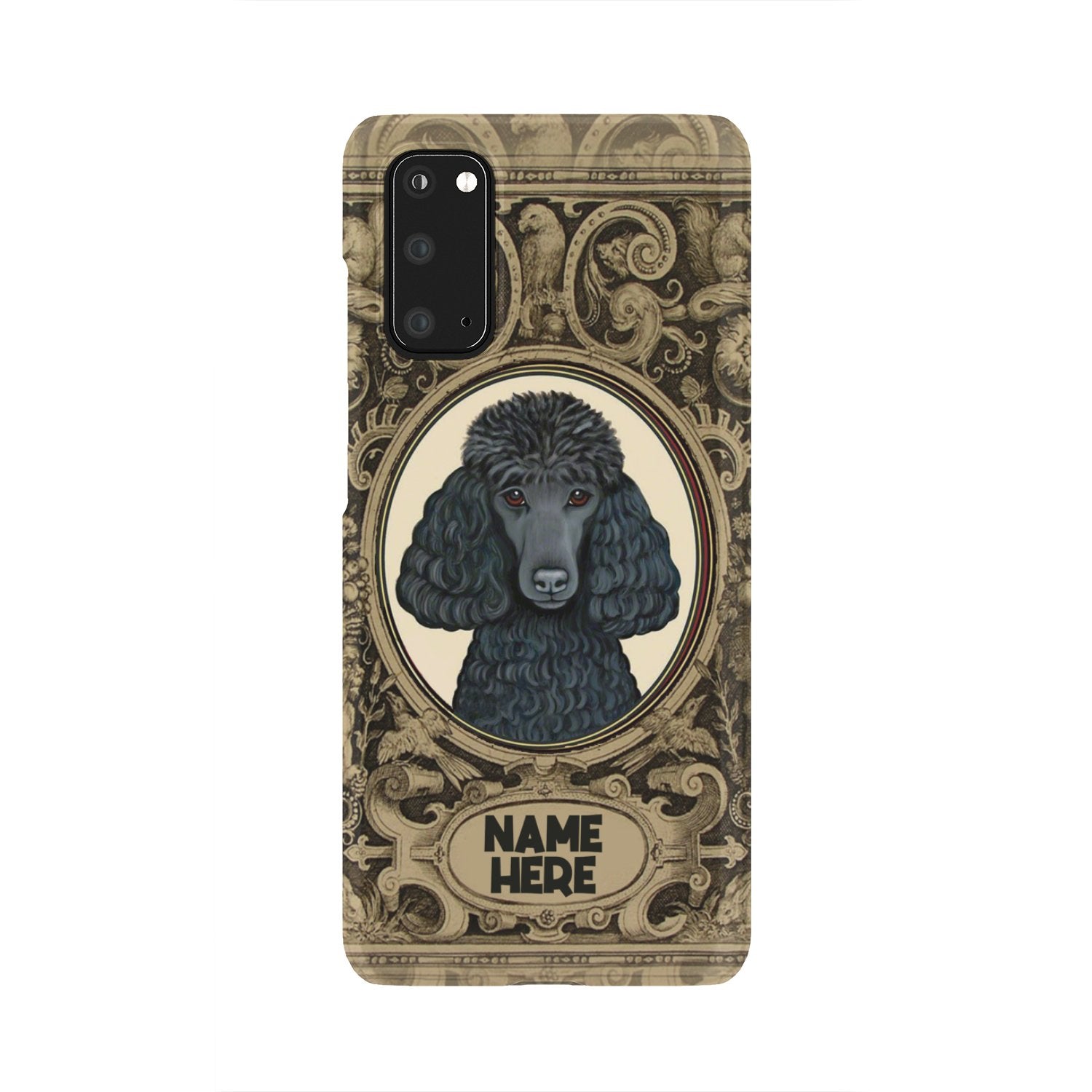 Adorable Poodle Custom Name Phone Case Samsung Galaxy S20