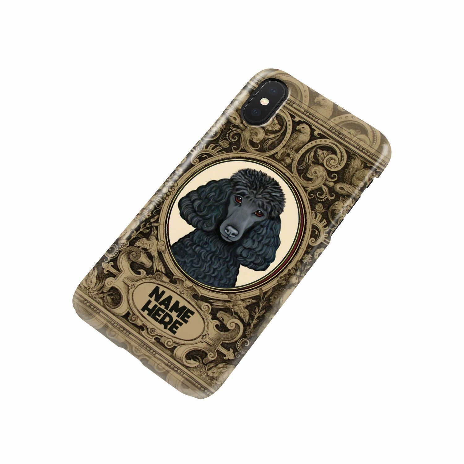 Adorable Poodle Custom Name Phone Case