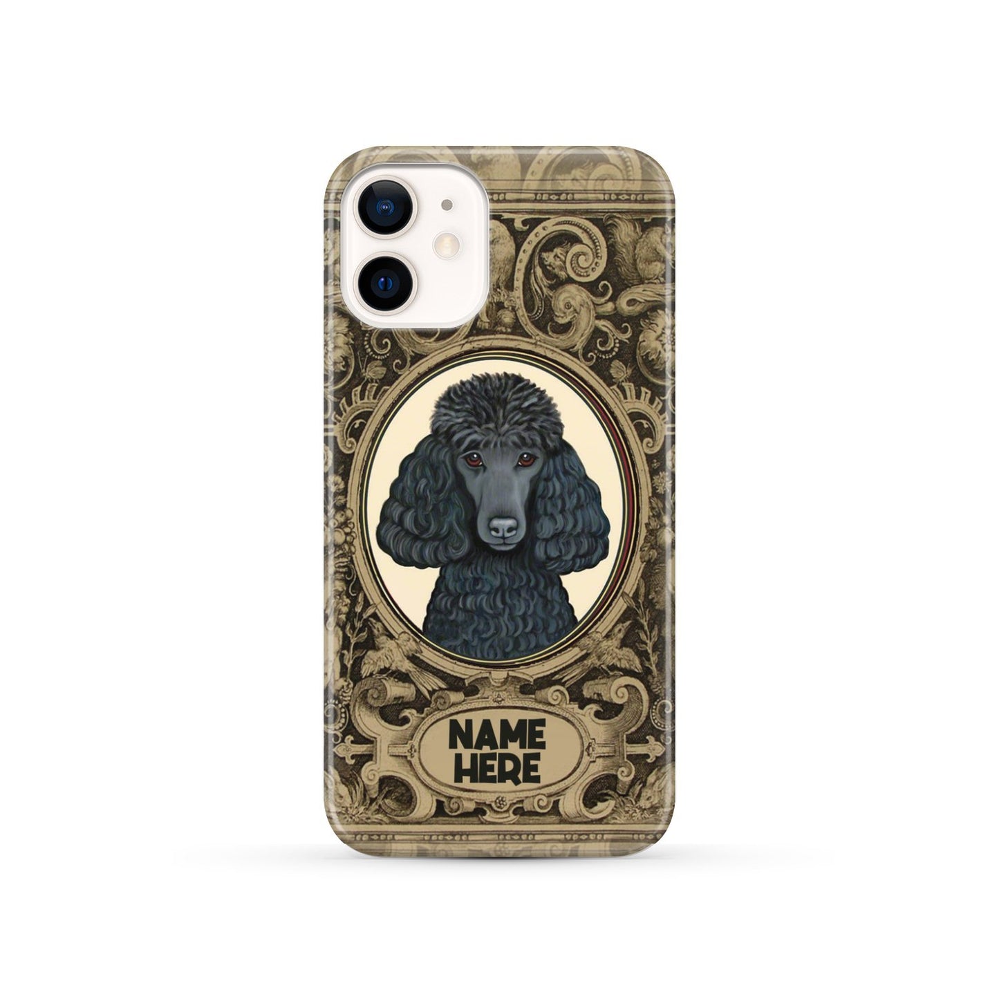 Adorable Poodle Custom Name Phone Case iPhone 12