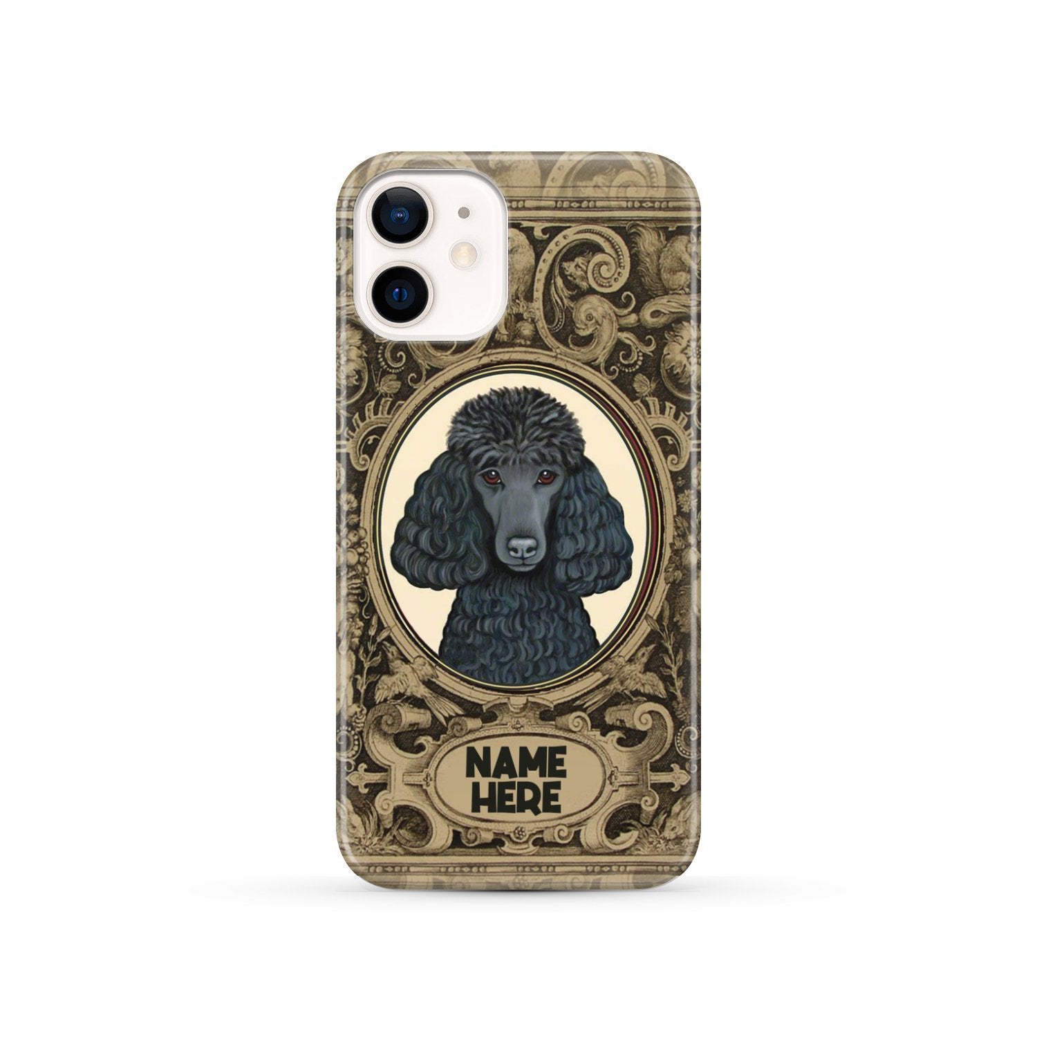 Adorable Poodle Custom Name Phone Case iPhone 12