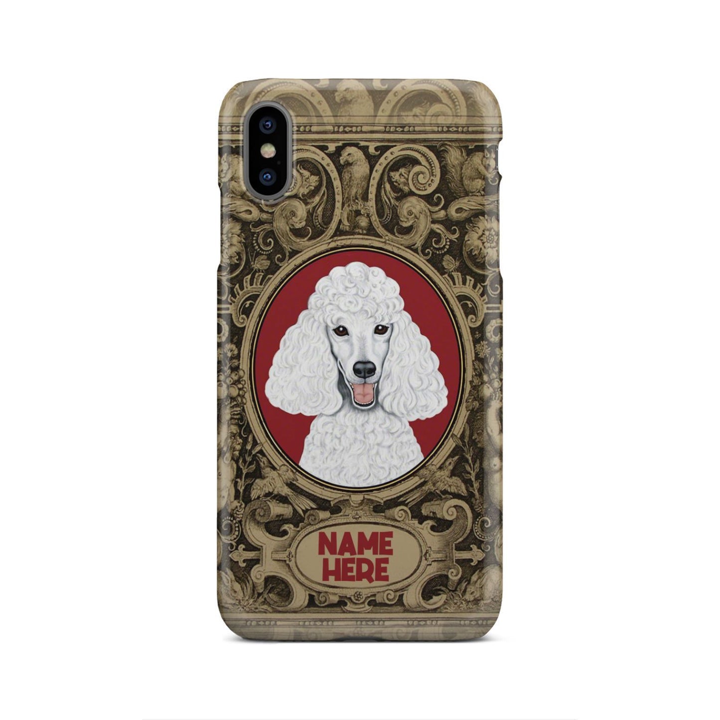 Adorable Poodle Custom Name Phone Case iPhone Xs Max