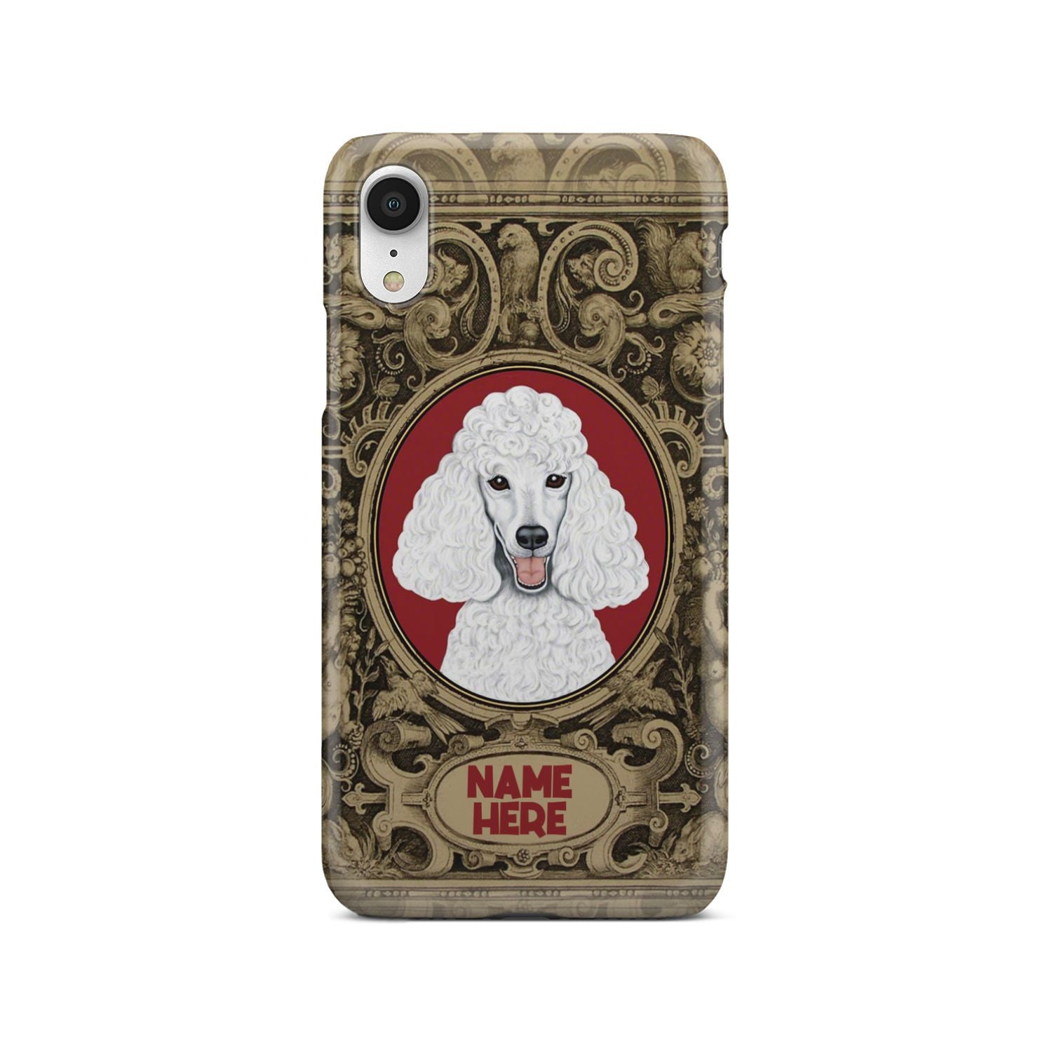 Adorable Poodle Custom Name Phone Case iPhone Xr