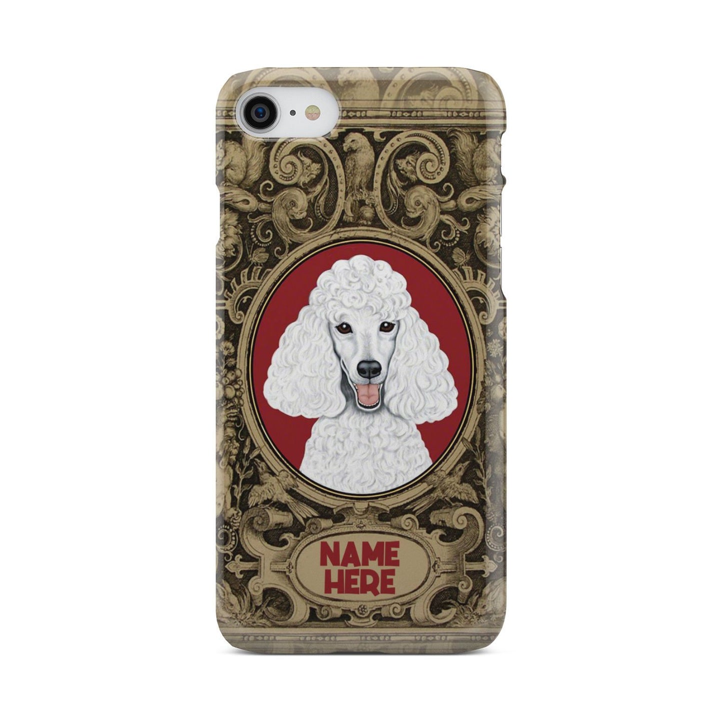 Adorable Poodle Custom Name Phone Case iPhone 8