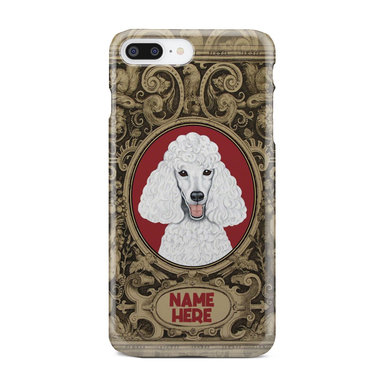 Adorable Poodle Custom Name Phone Case iPhone 8 Plus