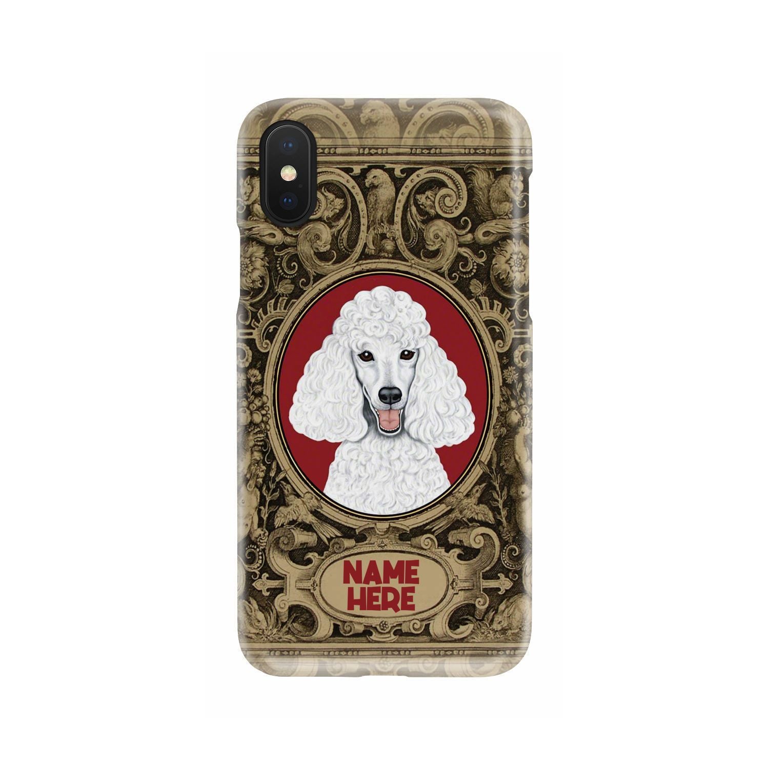 Adorable Poodle Custom Name Phone Case