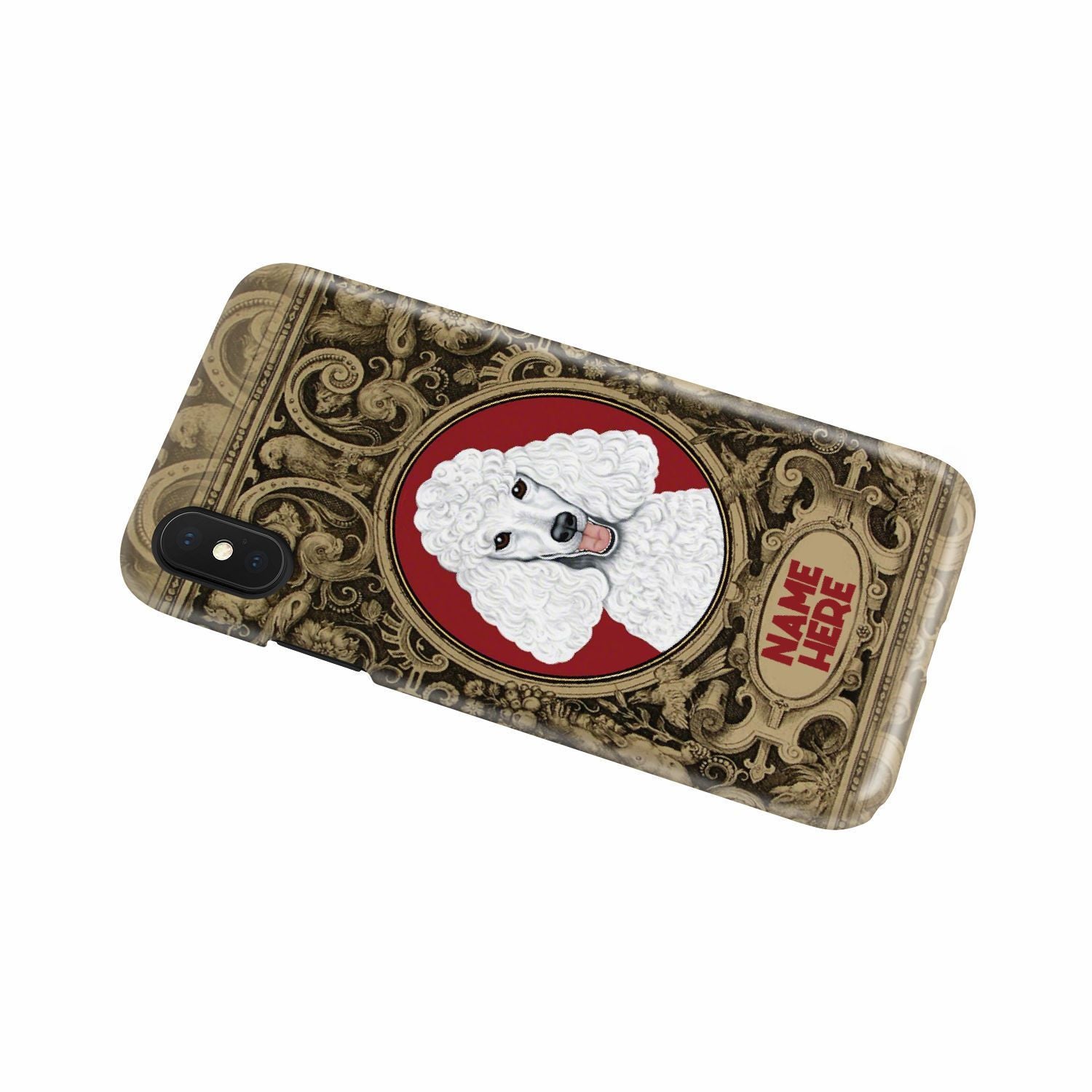 Adorable Poodle Custom Name Phone Case