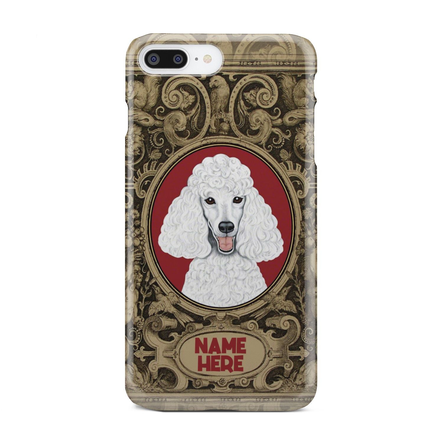Adorable Poodle Custom Name Phone Case iPhone 7 Plus
