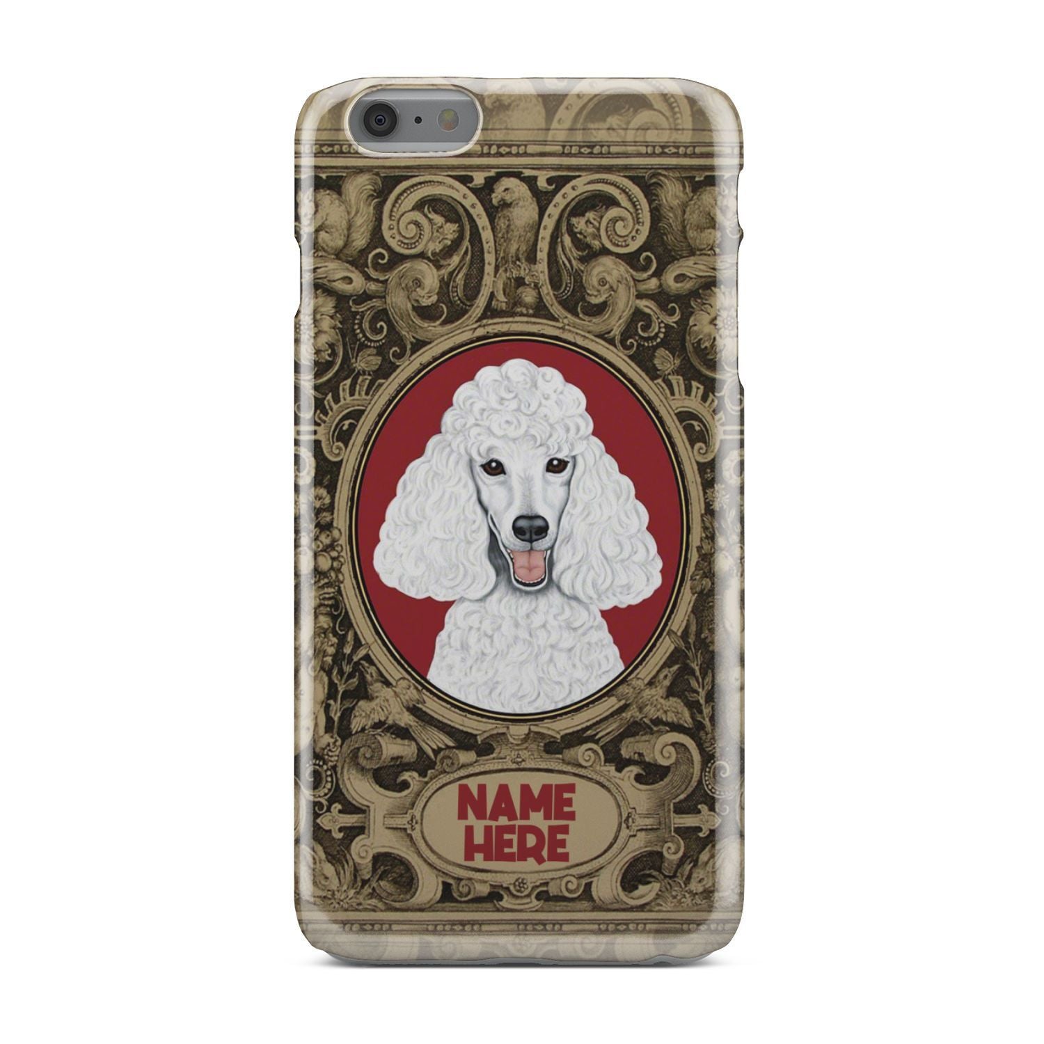 Adorable Poodle Custom Name Phone Case iPhone 6 Plus