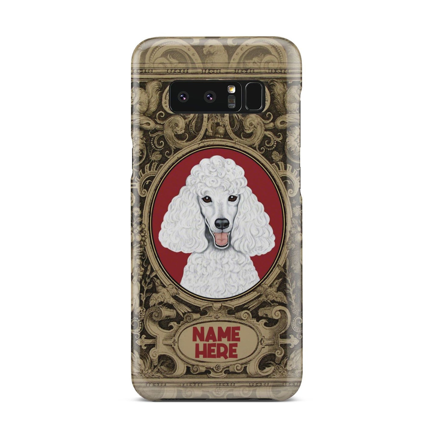 Adorable Poodle Custom Name Phone Case Samsung Galaxy Note 8