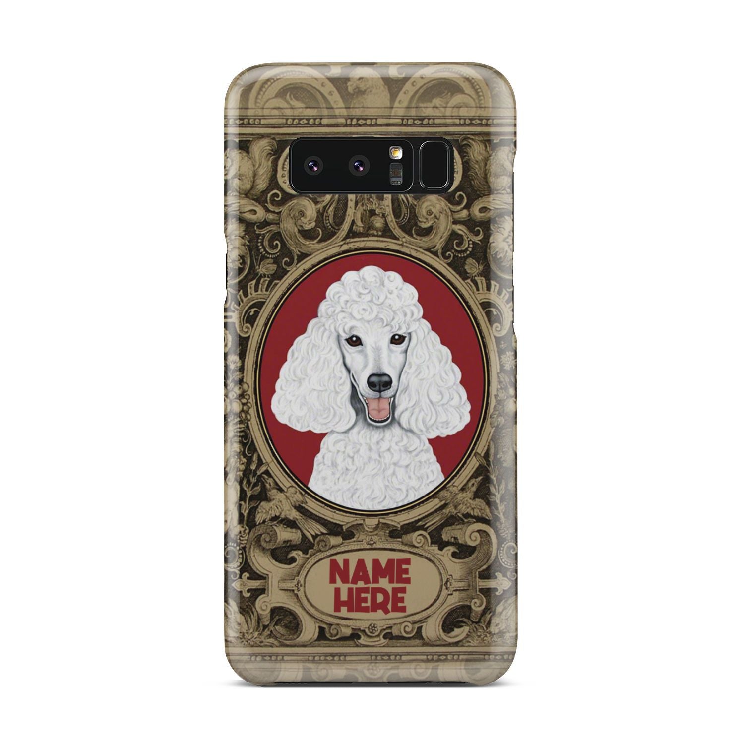 Adorable Poodle Custom Name Phone Case Samsung Galaxy Note 8