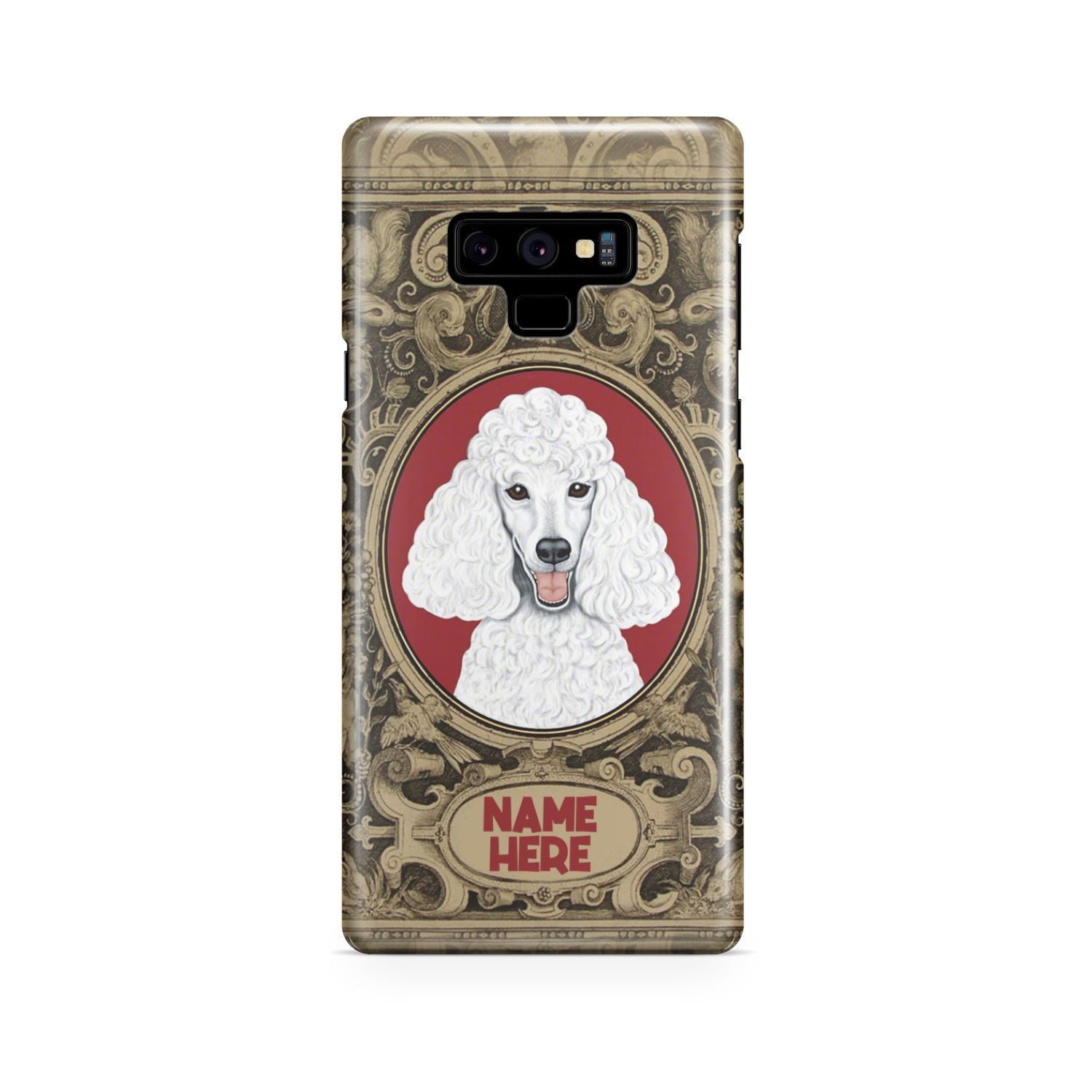 Adorable Poodle Custom Name Phone Case Samsung Galaxy Note 9