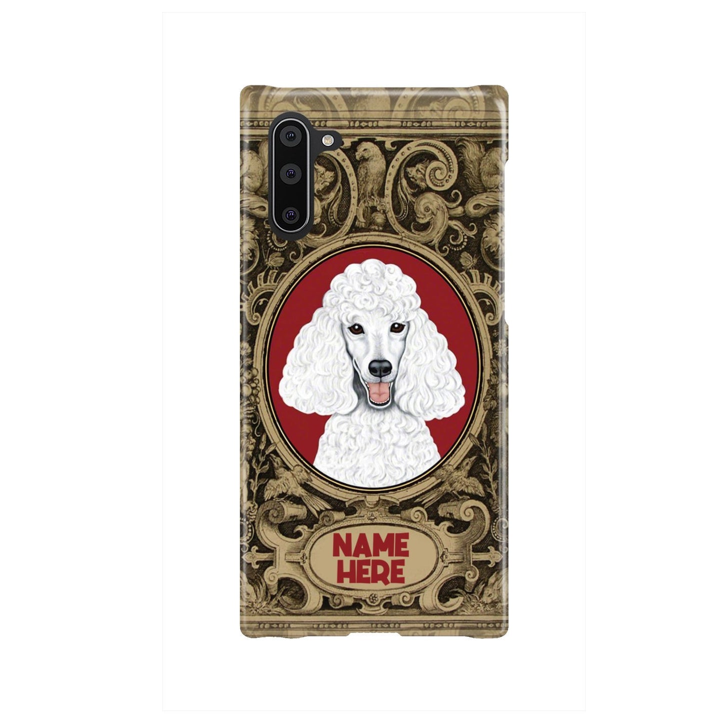 Adorable Poodle Custom Name Phone Case Samsung Galaxy Note 10