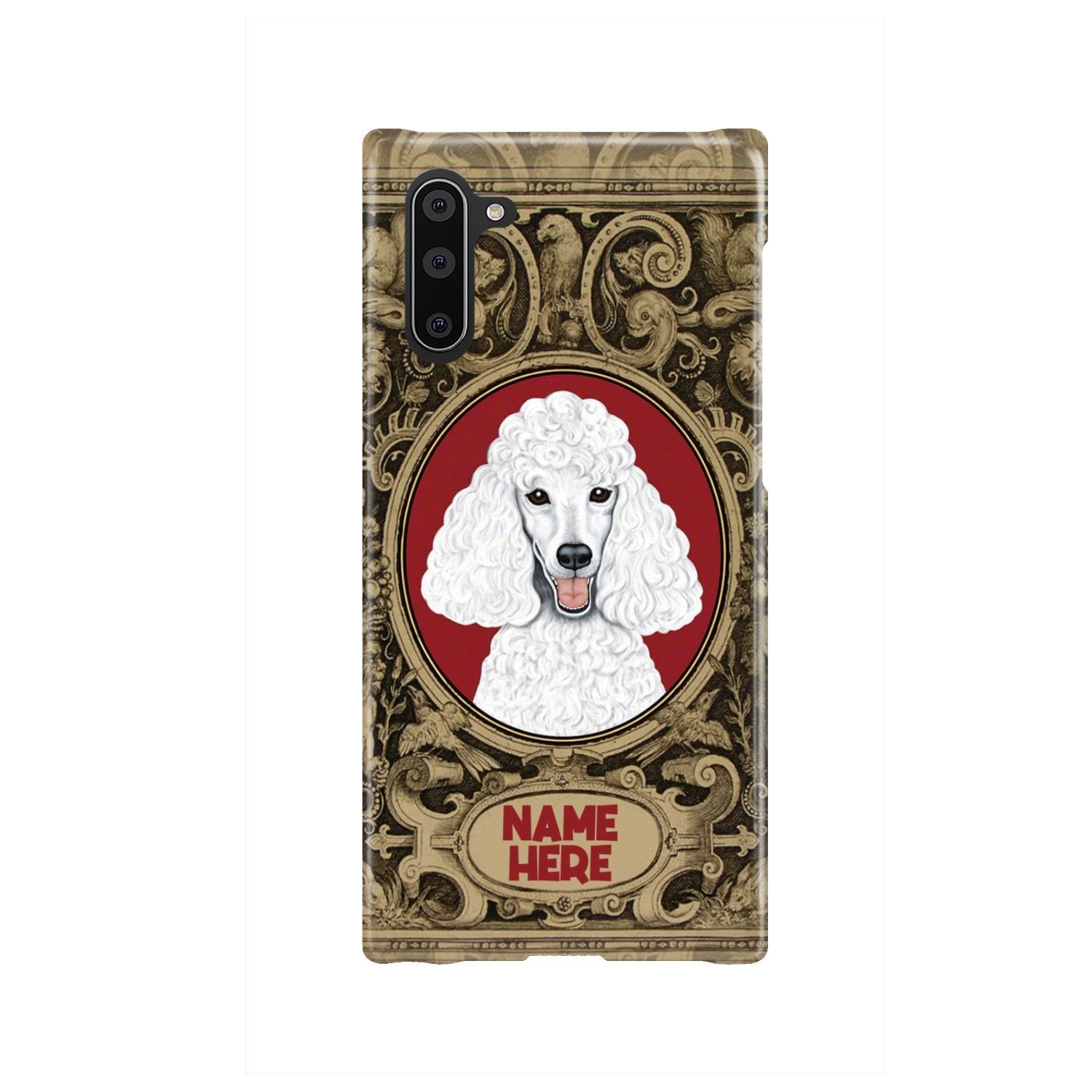 Adorable Poodle Custom Name Phone Case Samsung Galaxy Note 10