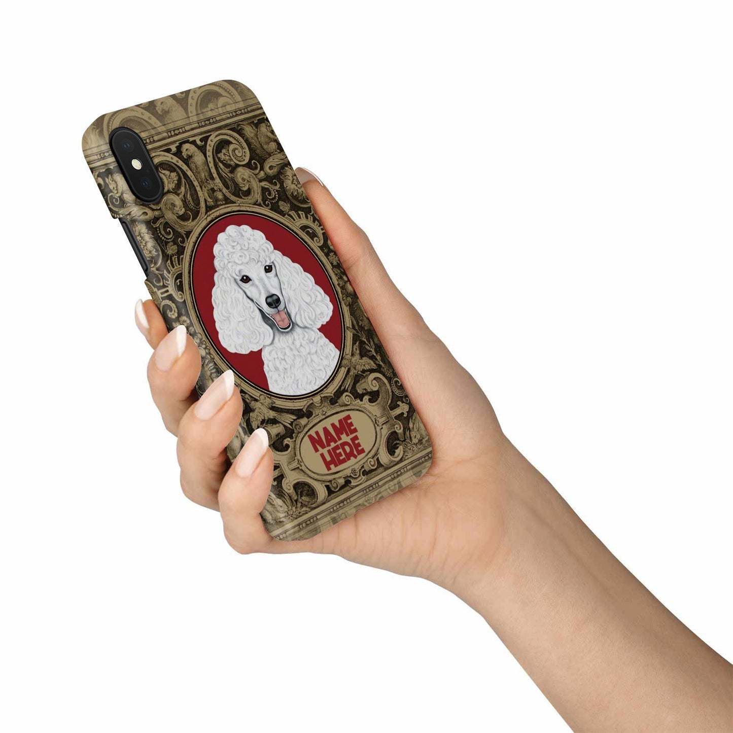 Adorable Poodle Custom Name Phone Case