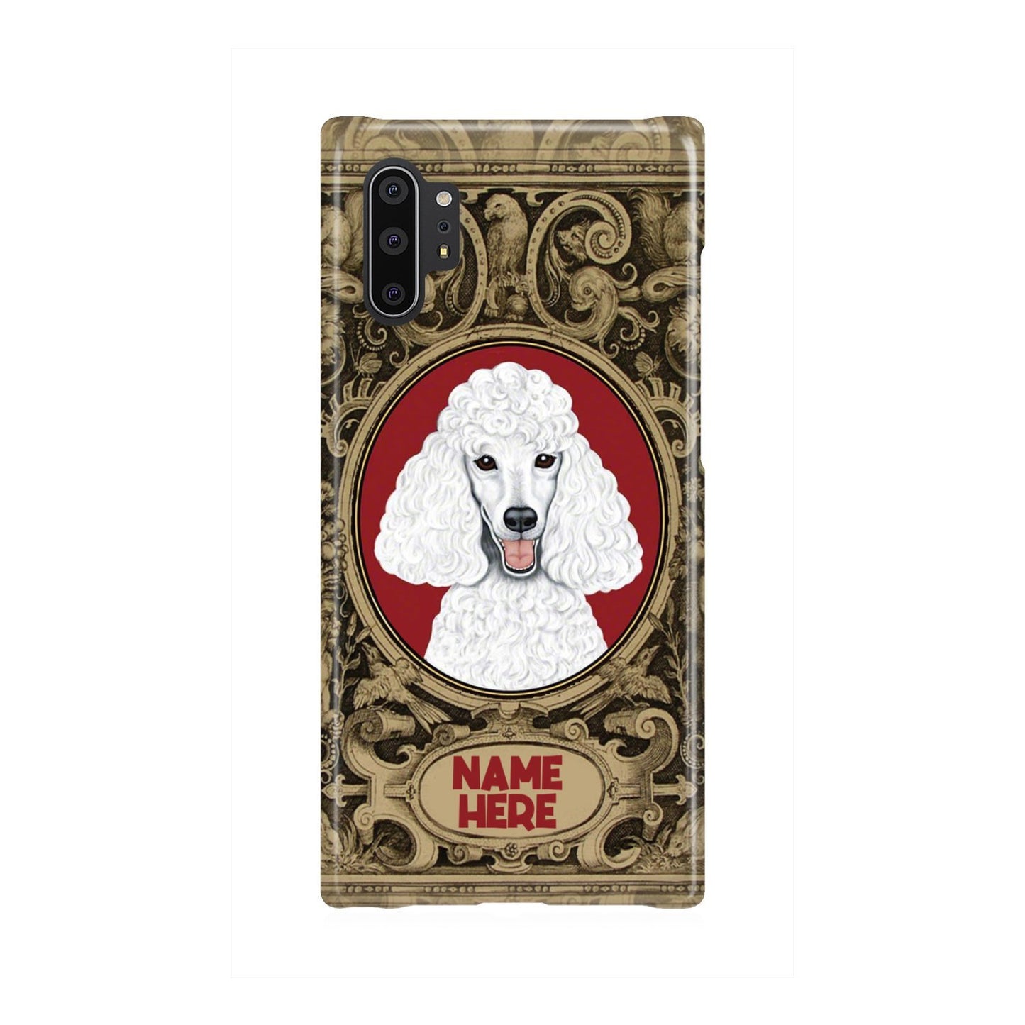 Adorable Poodle Custom Name Phone Case Samsung Galaxy Note 10 Plus