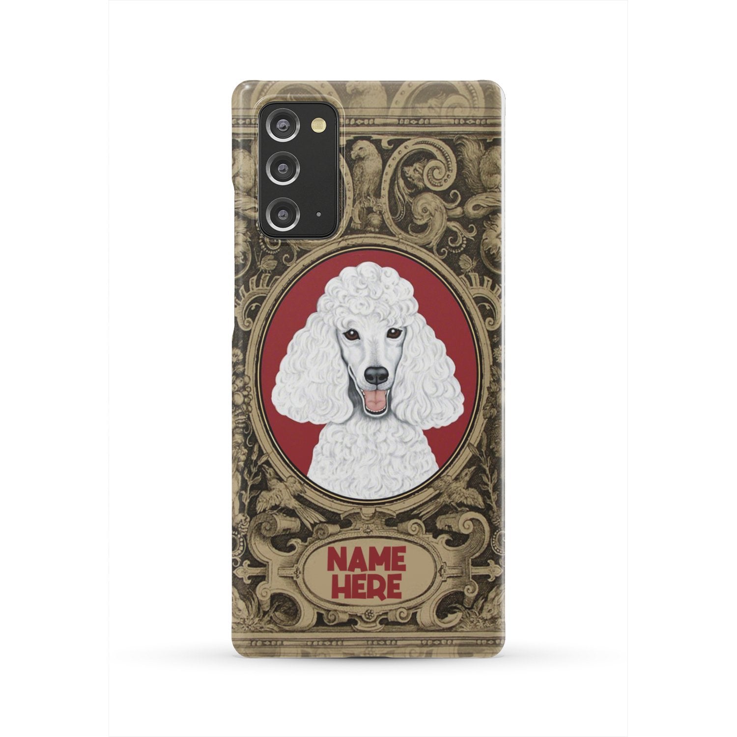 Adorable Poodle Custom Name Phone Case Samsung Galaxy Note 20