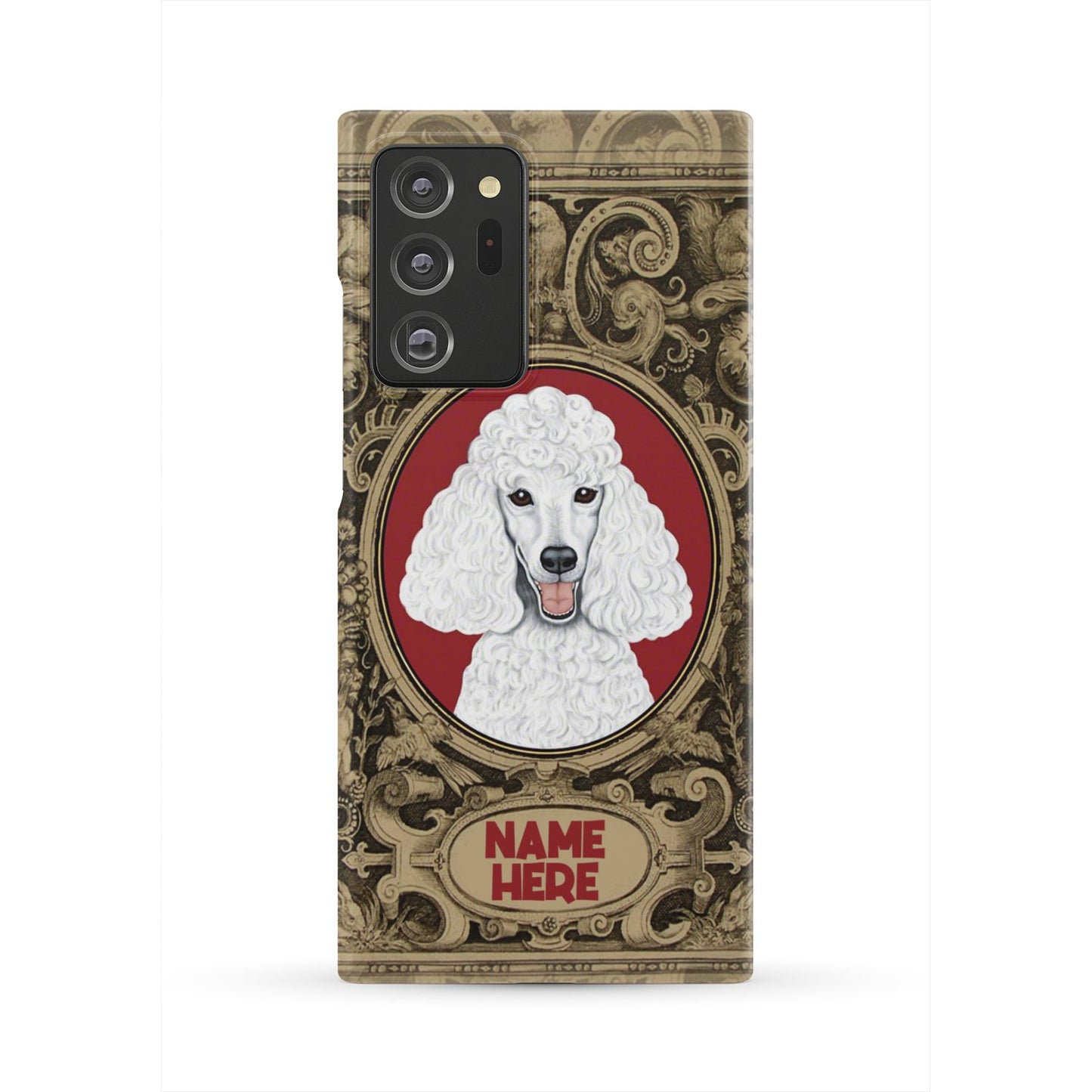 Adorable Poodle Custom Name Phone Case Samsung Galaxy Note 20 Ultra
