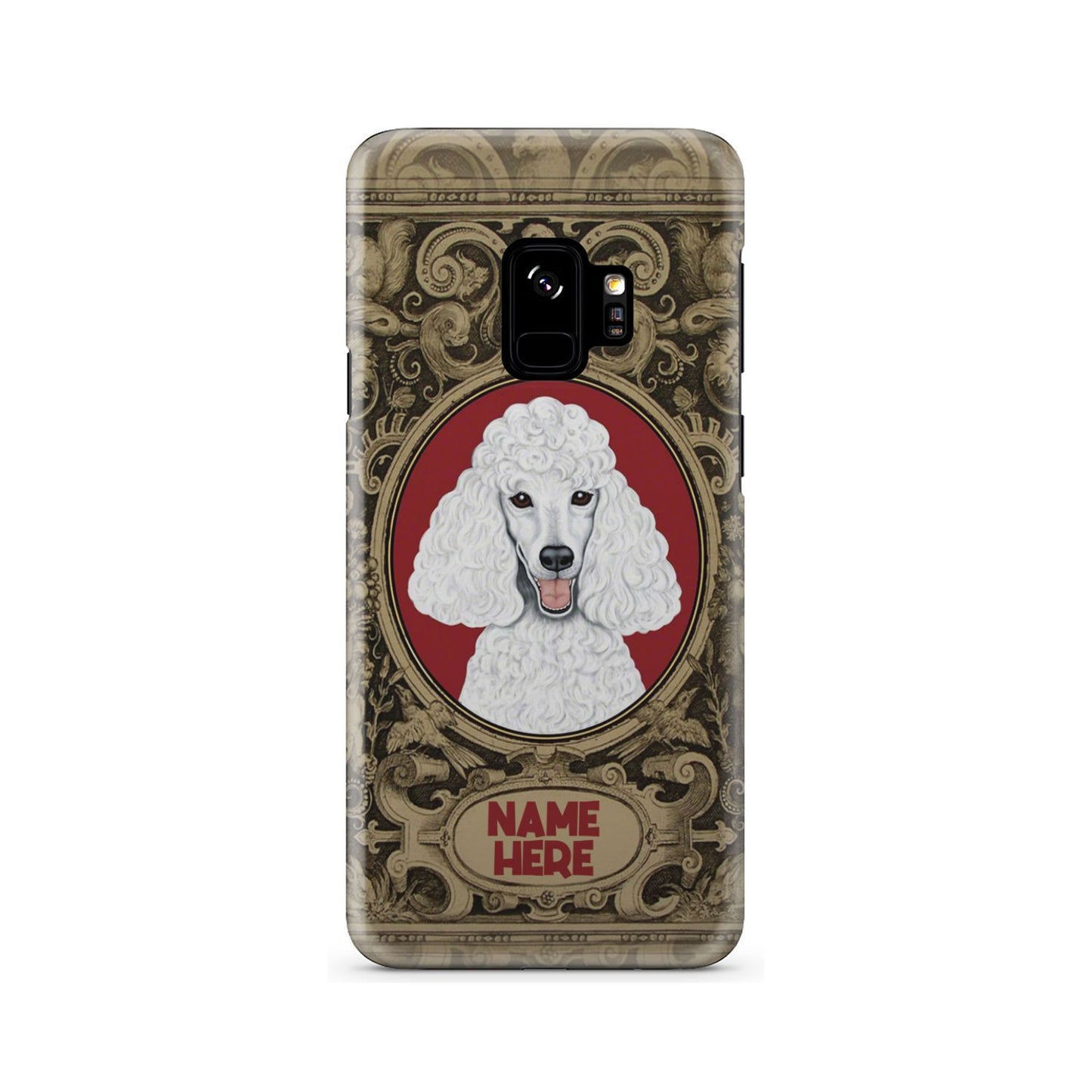 Adorable Poodle Custom Name Phone Case Samsung Galaxy S9