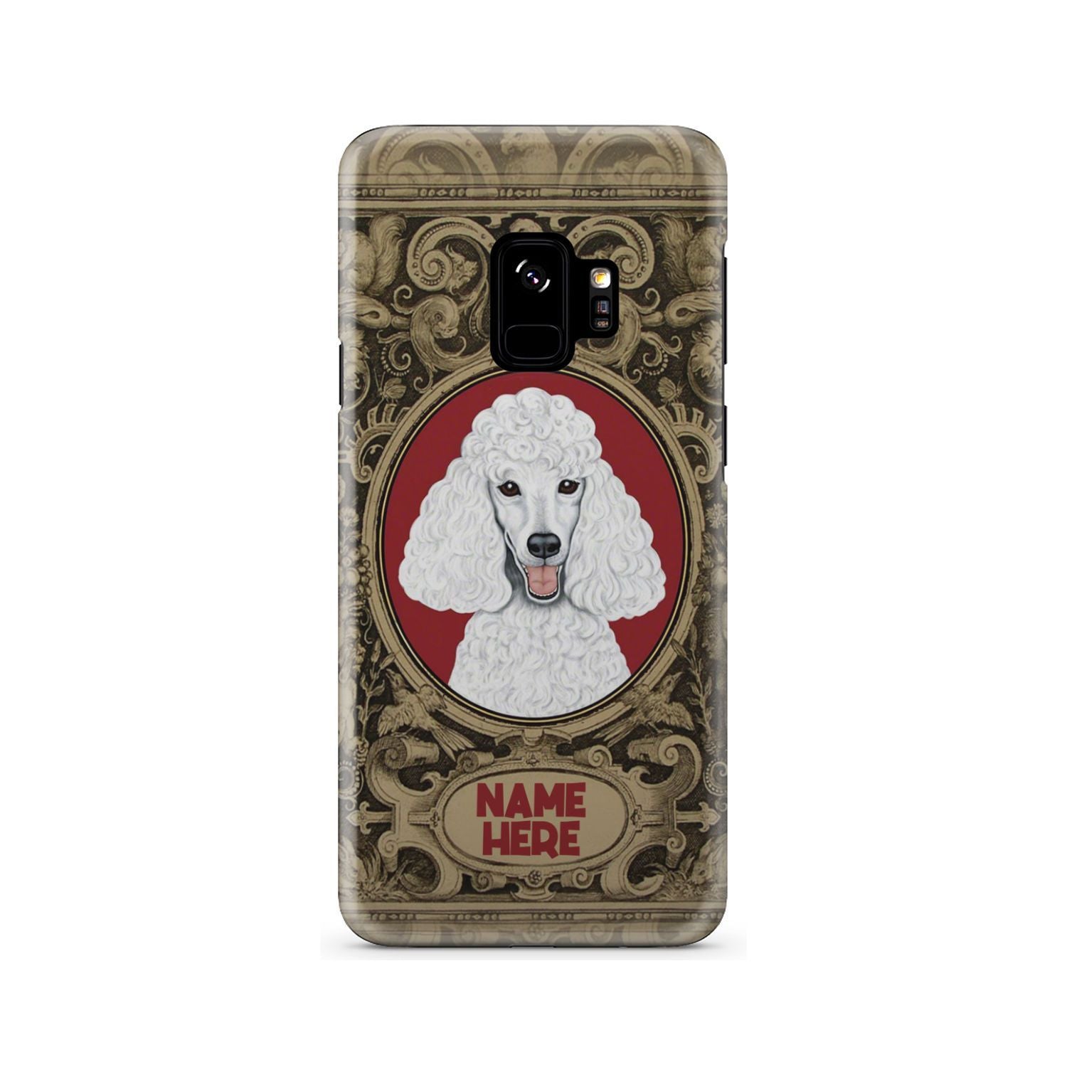 Adorable Poodle Custom Name Phone Case Samsung Galaxy S9