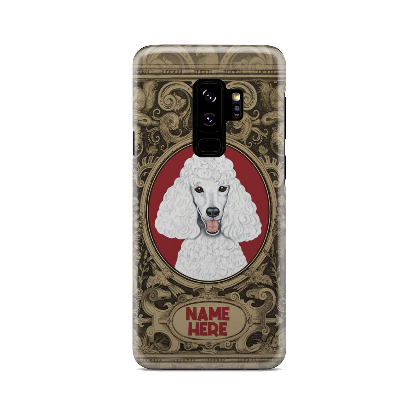 Adorable Poodle Custom Name Phone Case Samsung Galaxy S9 Plus