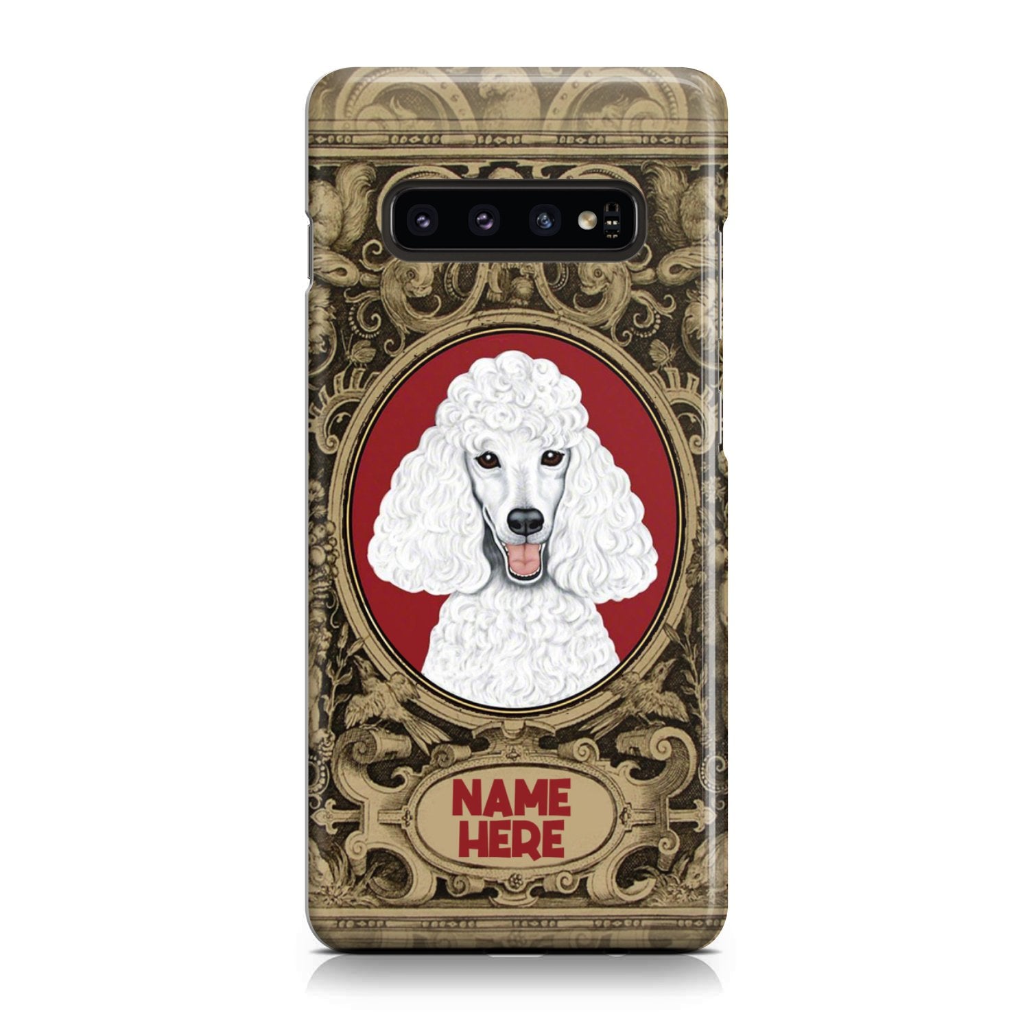 Adorable Poodle Custom Name Phone Case Samsung Galaxy S10 Plus
