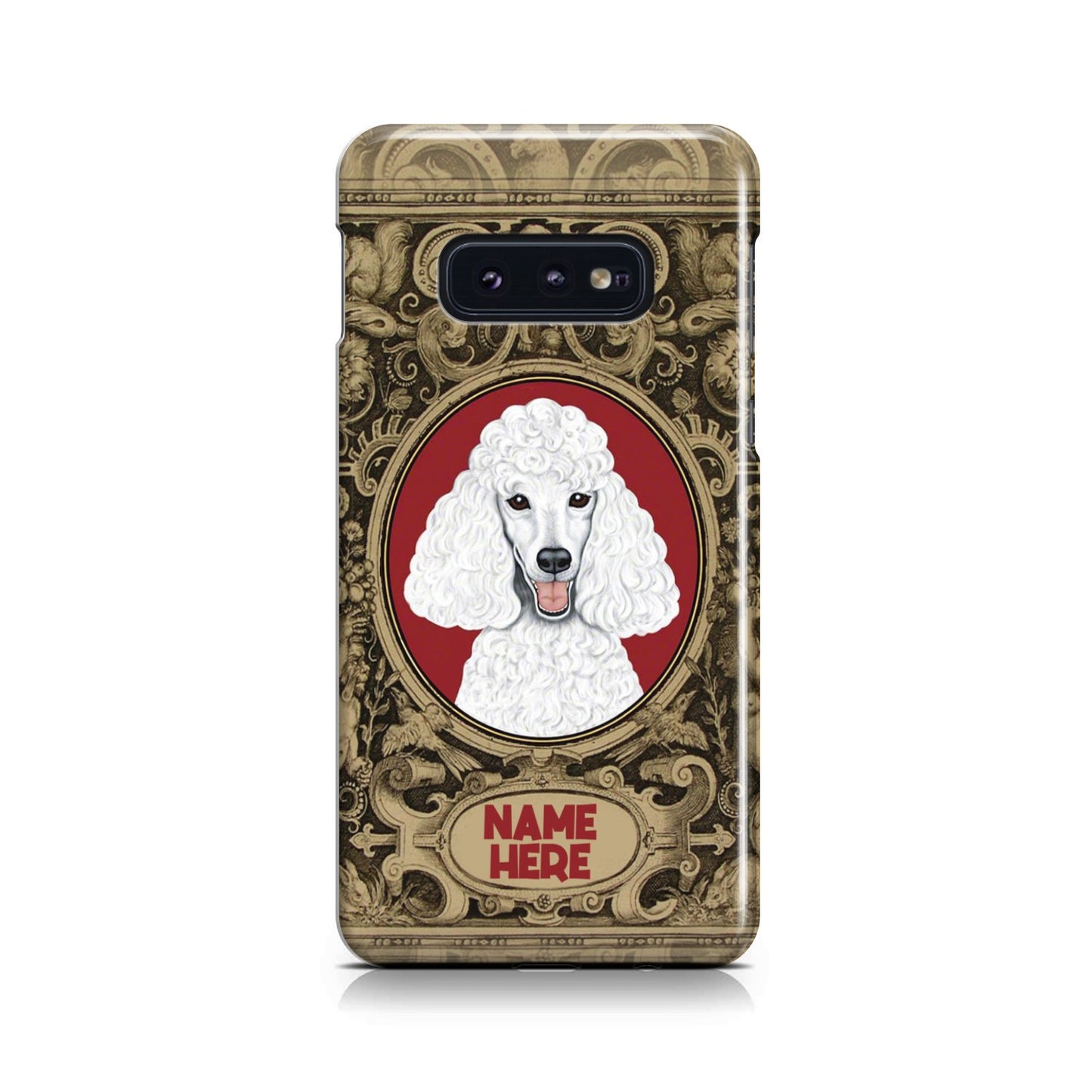 Adorable Poodle Custom Name Phone Case Samsung Galaxy S10e