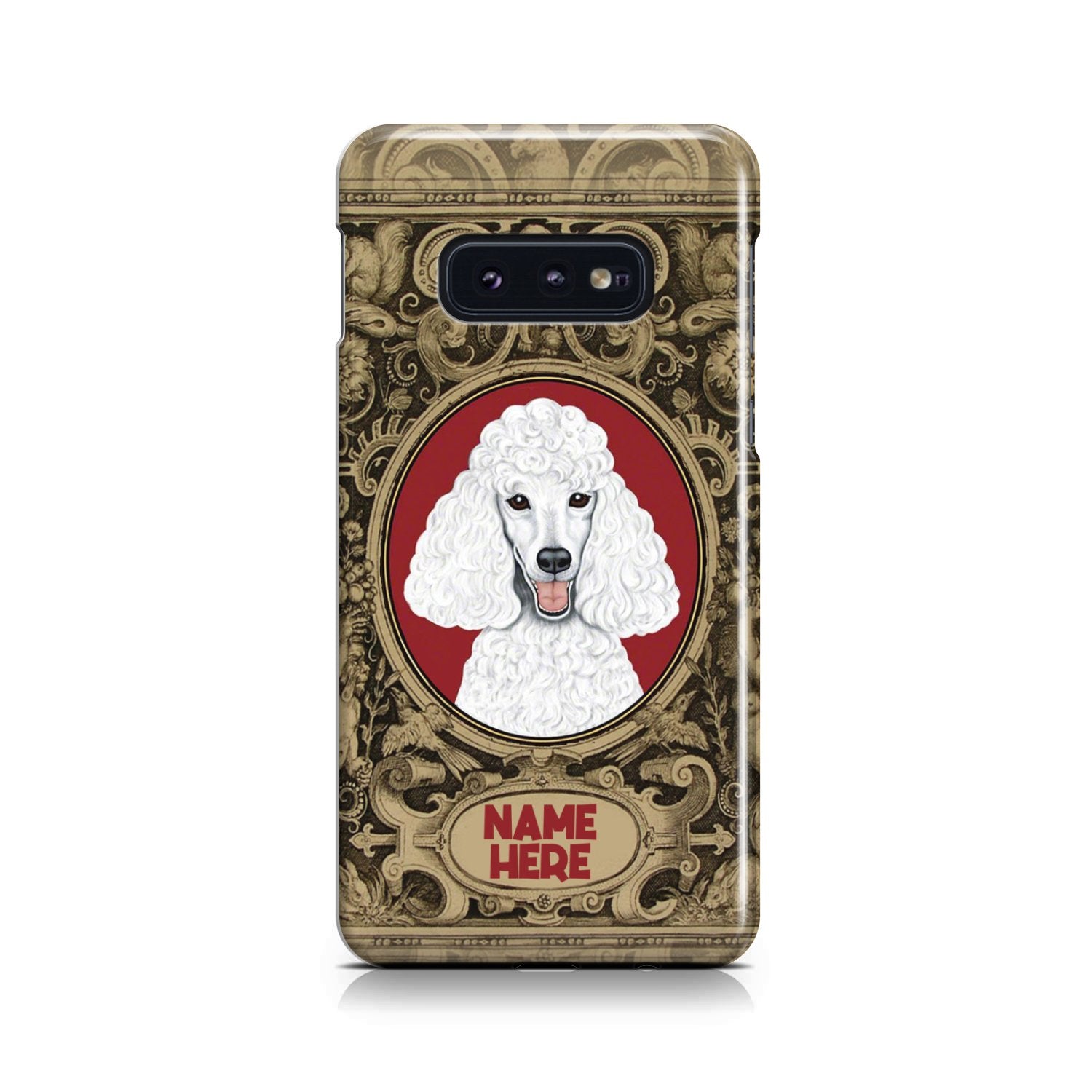 Adorable Poodle Custom Name Phone Case Samsung Galaxy S10e