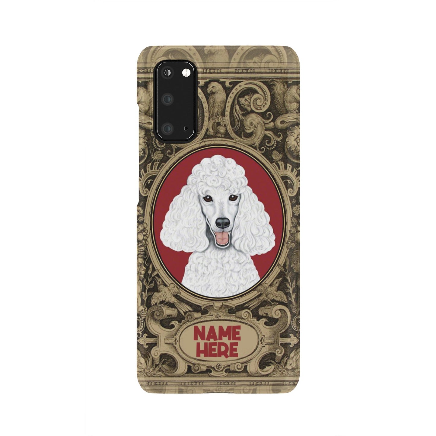 Adorable Poodle Custom Name Phone Case Samsung Galaxy S20
