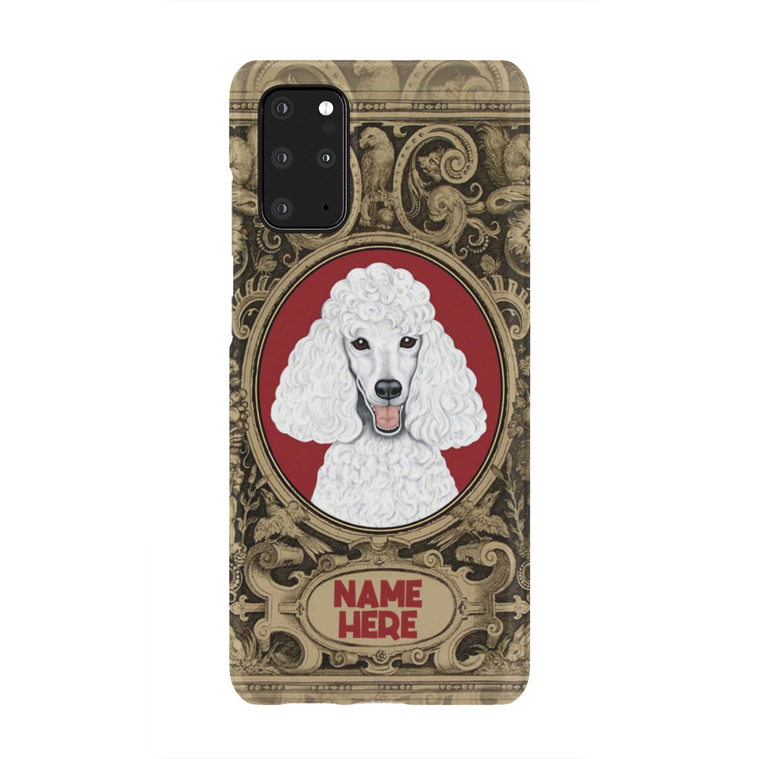 Adorable Poodle Custom Name Phone Case Samsung Galaxy S20 Plus
