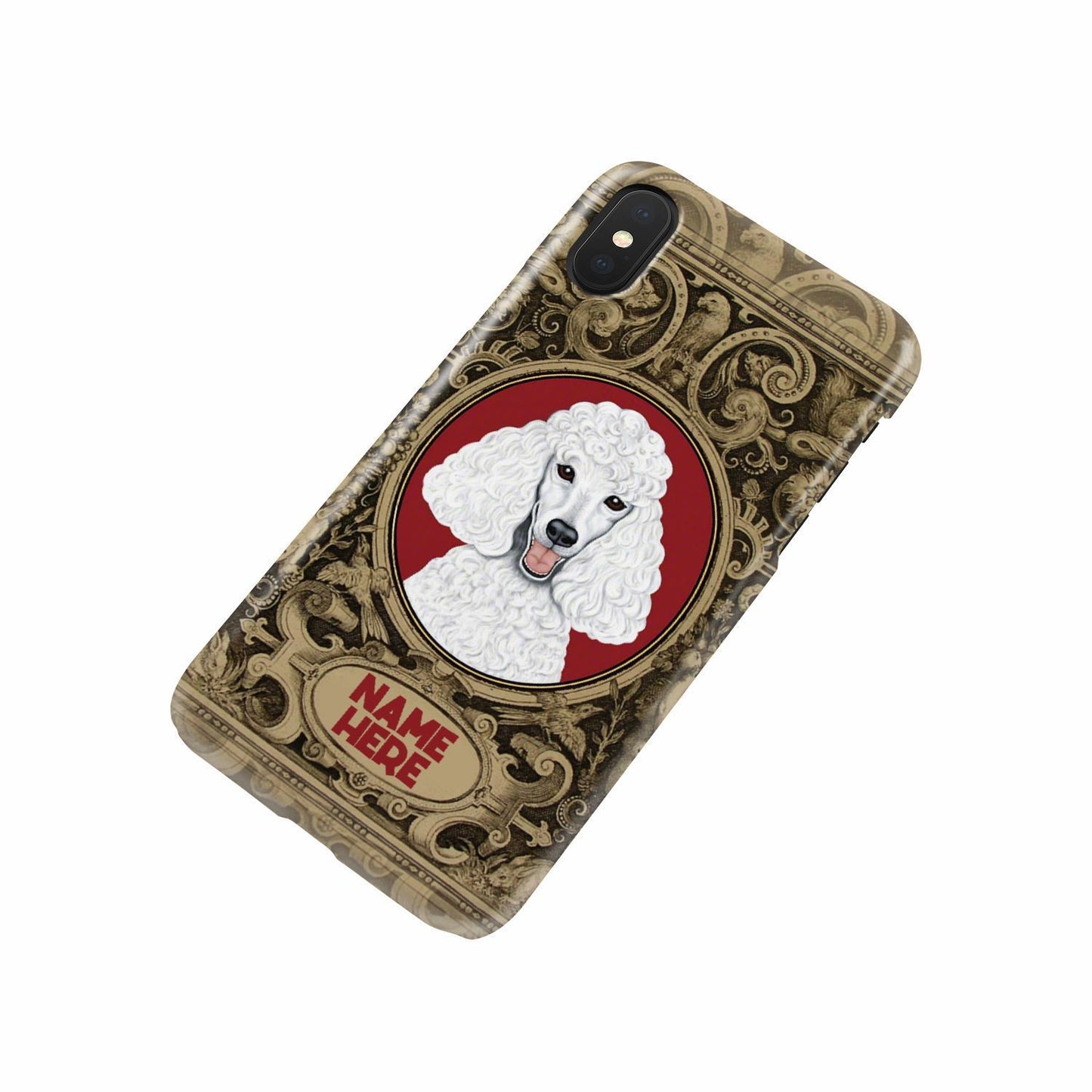 Adorable Poodle Custom Name Phone Case